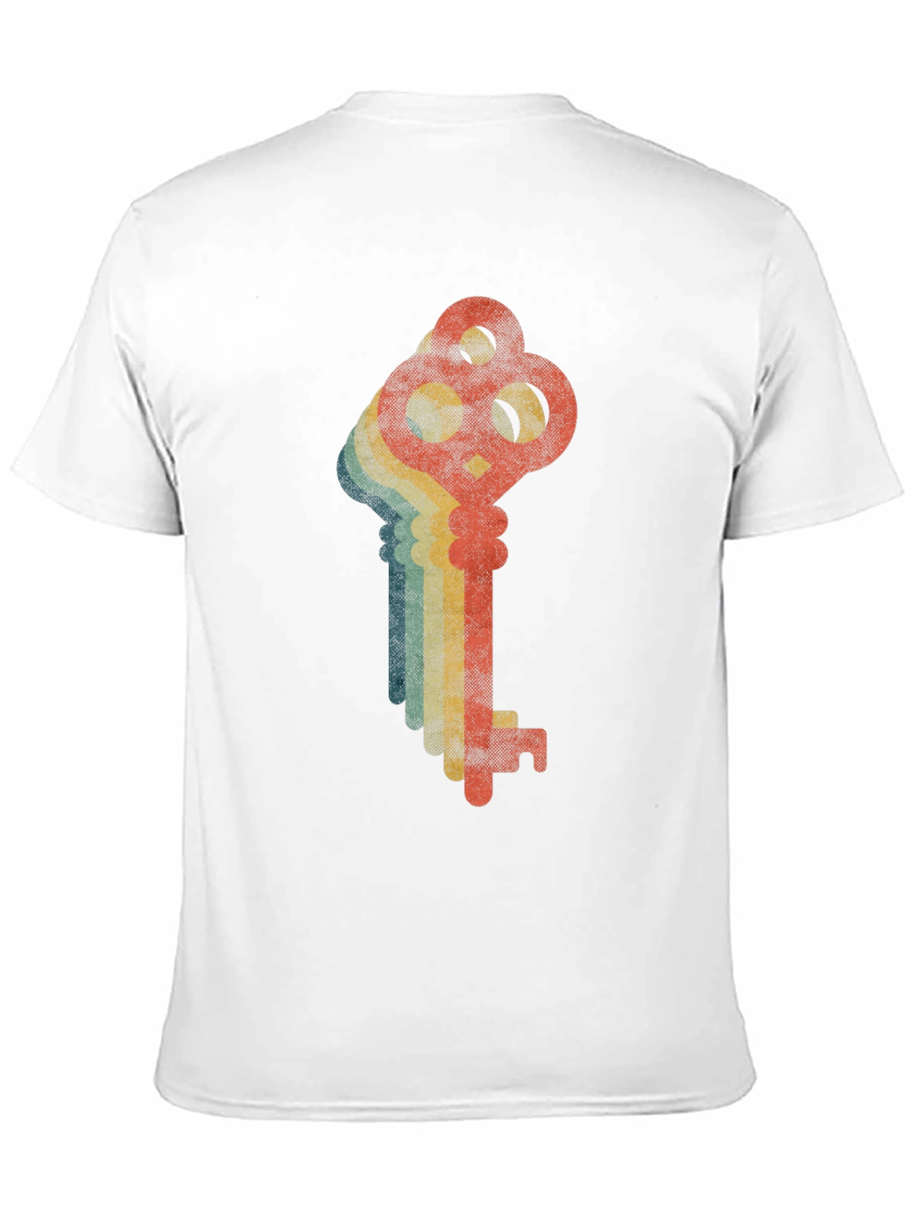 Black Retro Key Graphic T-Shirt - Vintage Style Tee view 11