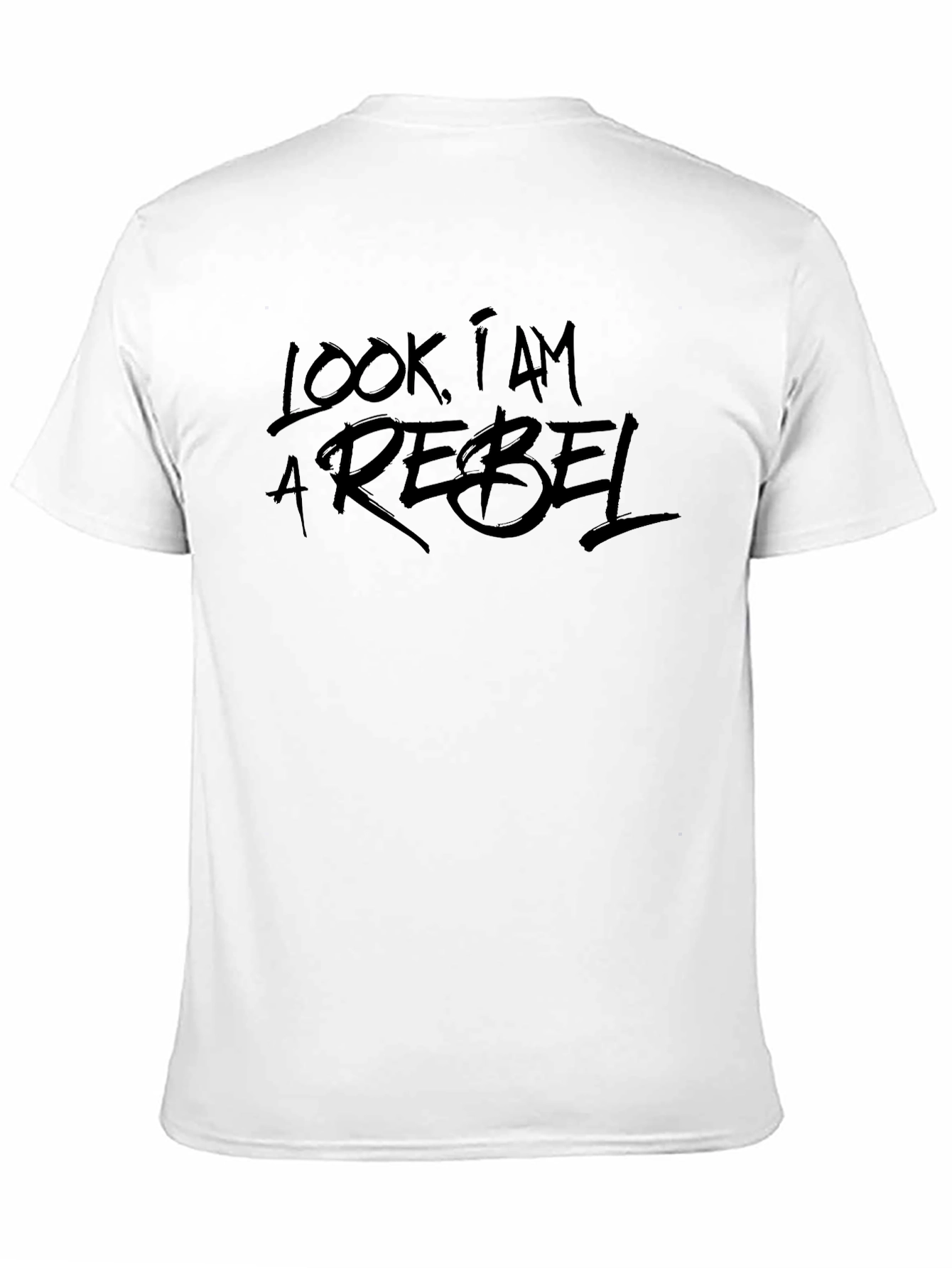 Black Look I Am A Rebel Black Graphic Tee view 11