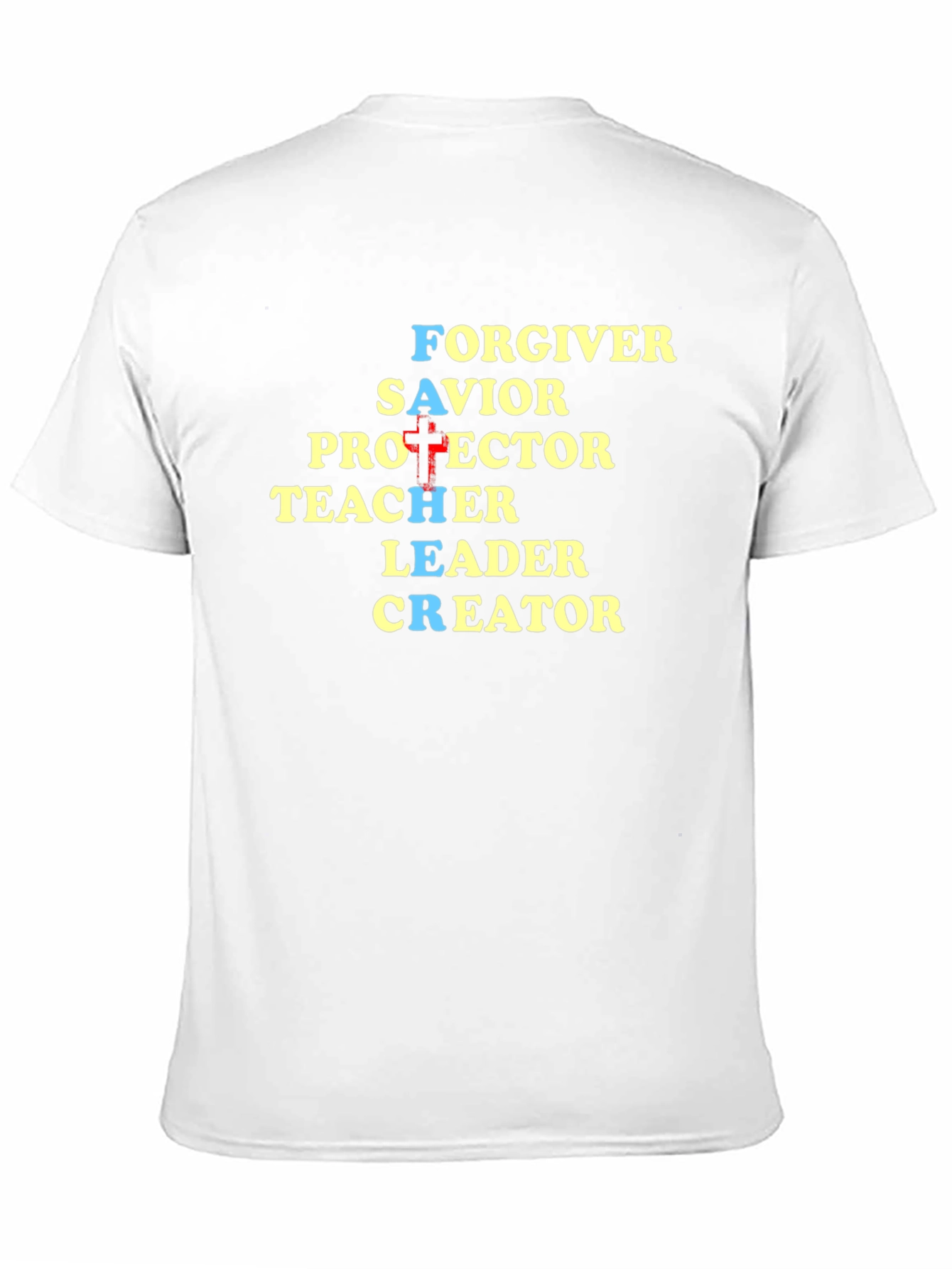 Black Faith-Inspired Graphic Tee - God Is Forgiver Savior Protector view 11
