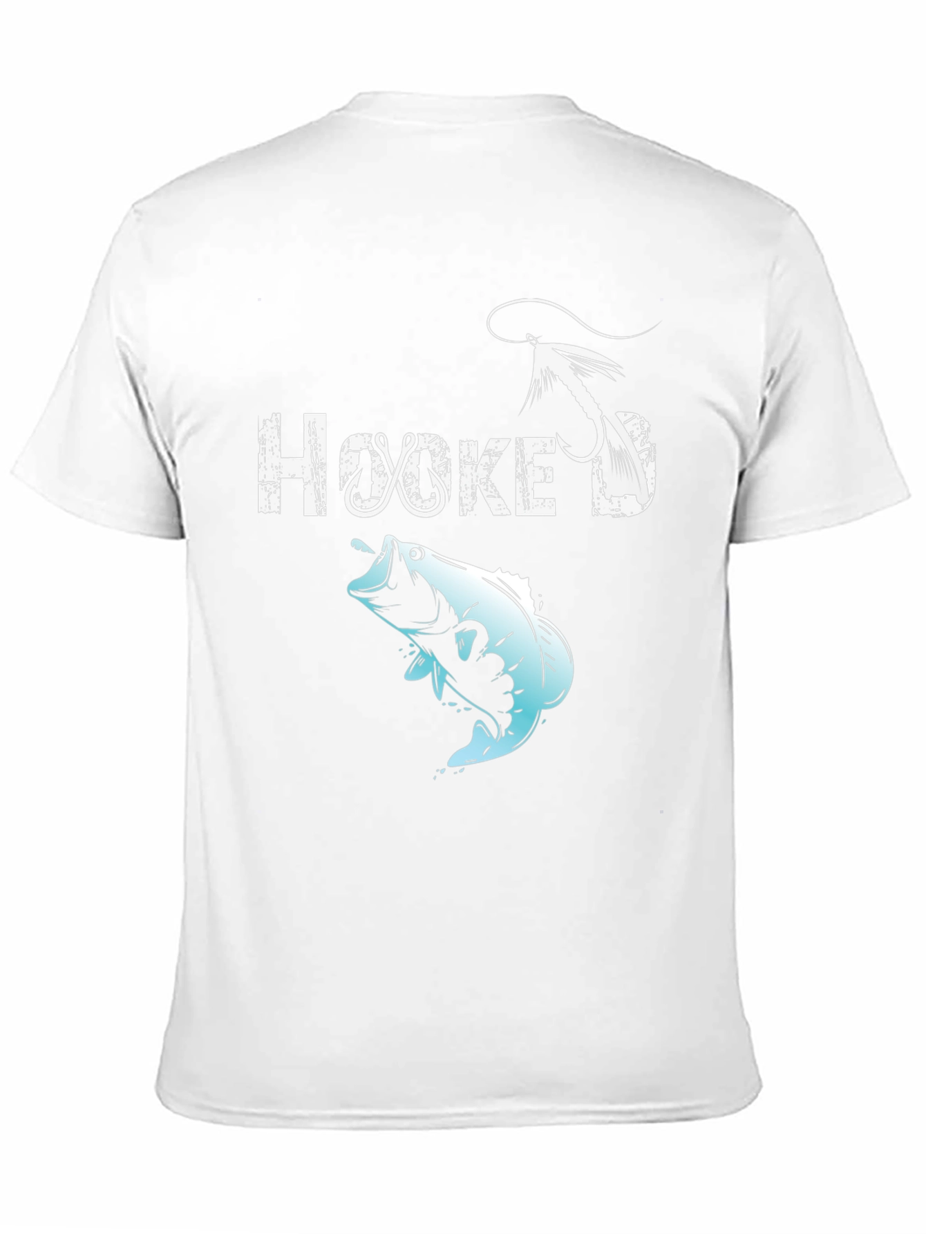 Black Hooked Fishing T-Shirt - Angler Gift view 11