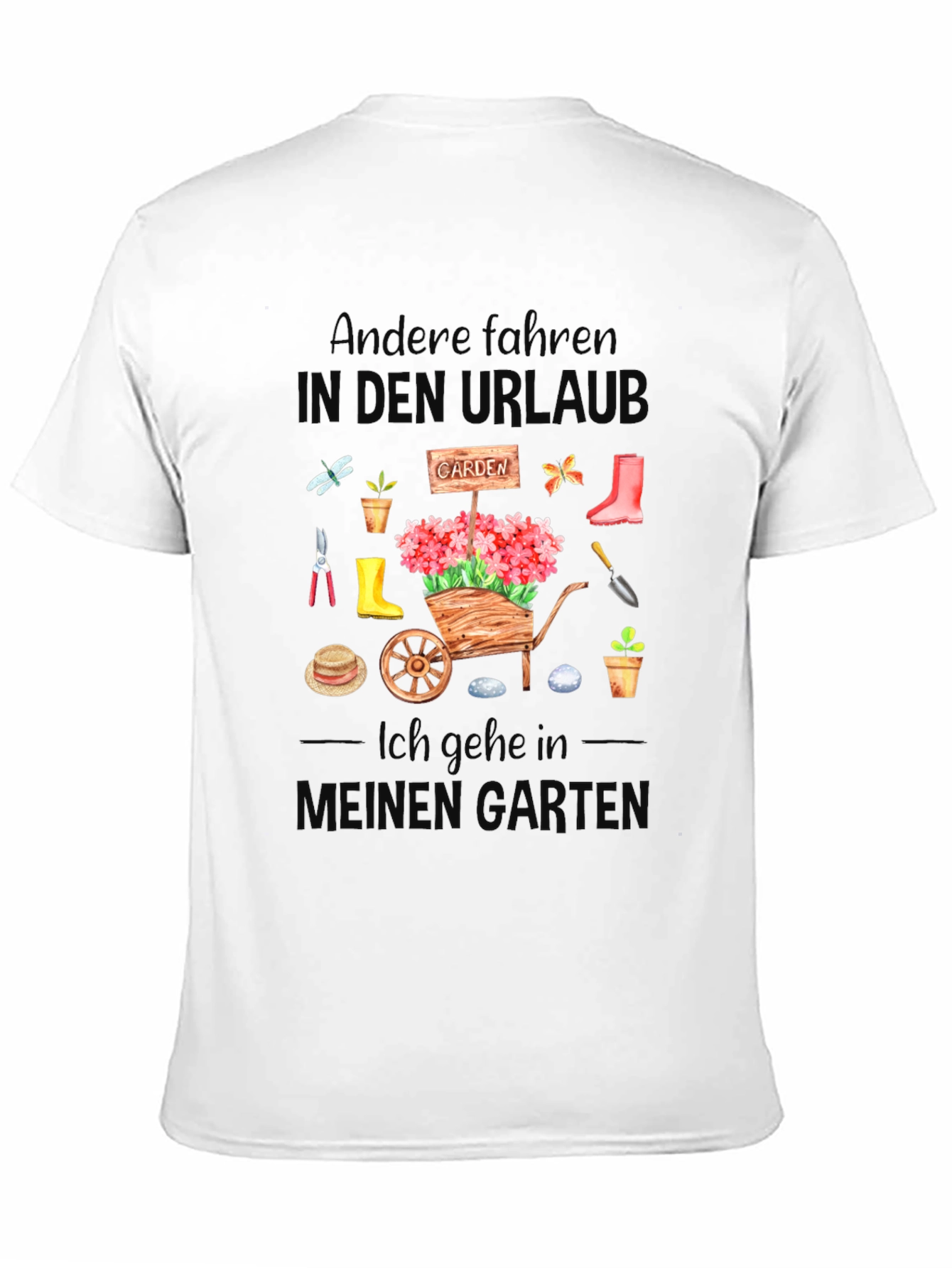 Black Gardening T-Shirt - Others Go on Vacation view 11