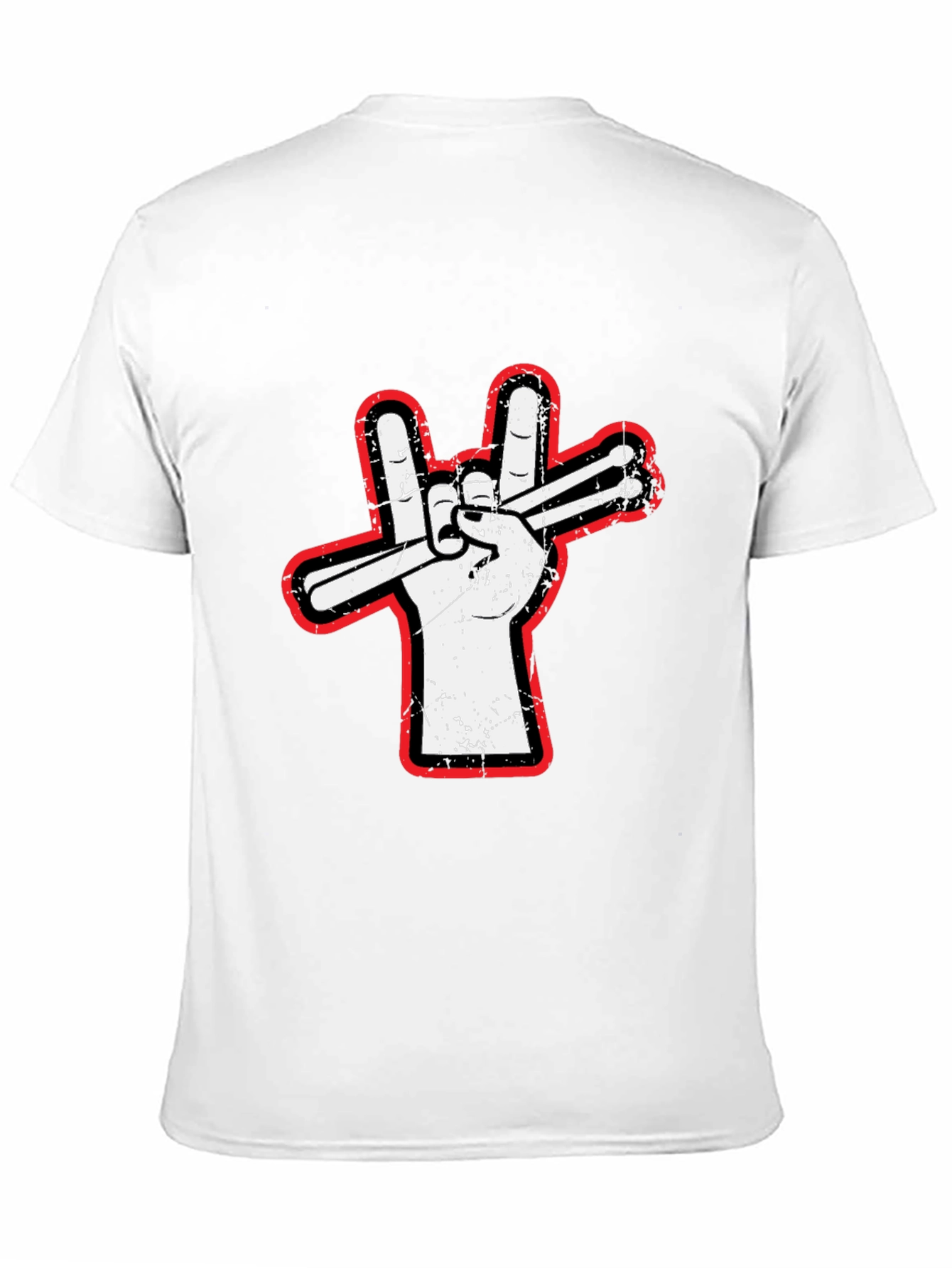 Black Drummer Peace Sign T-Shirt - Rock On! view 11