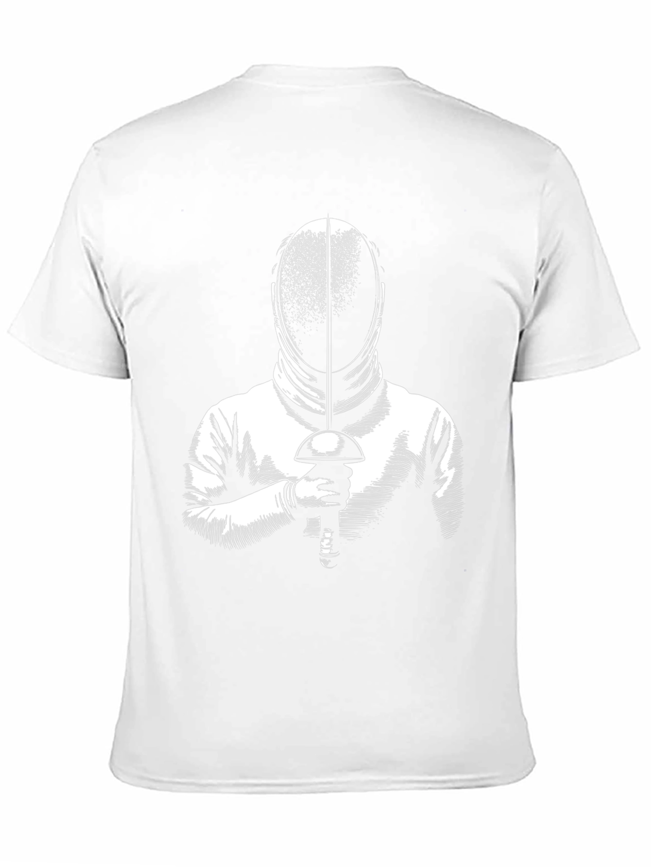Black Fencing T-Shirt - Foil Duel Design view 11