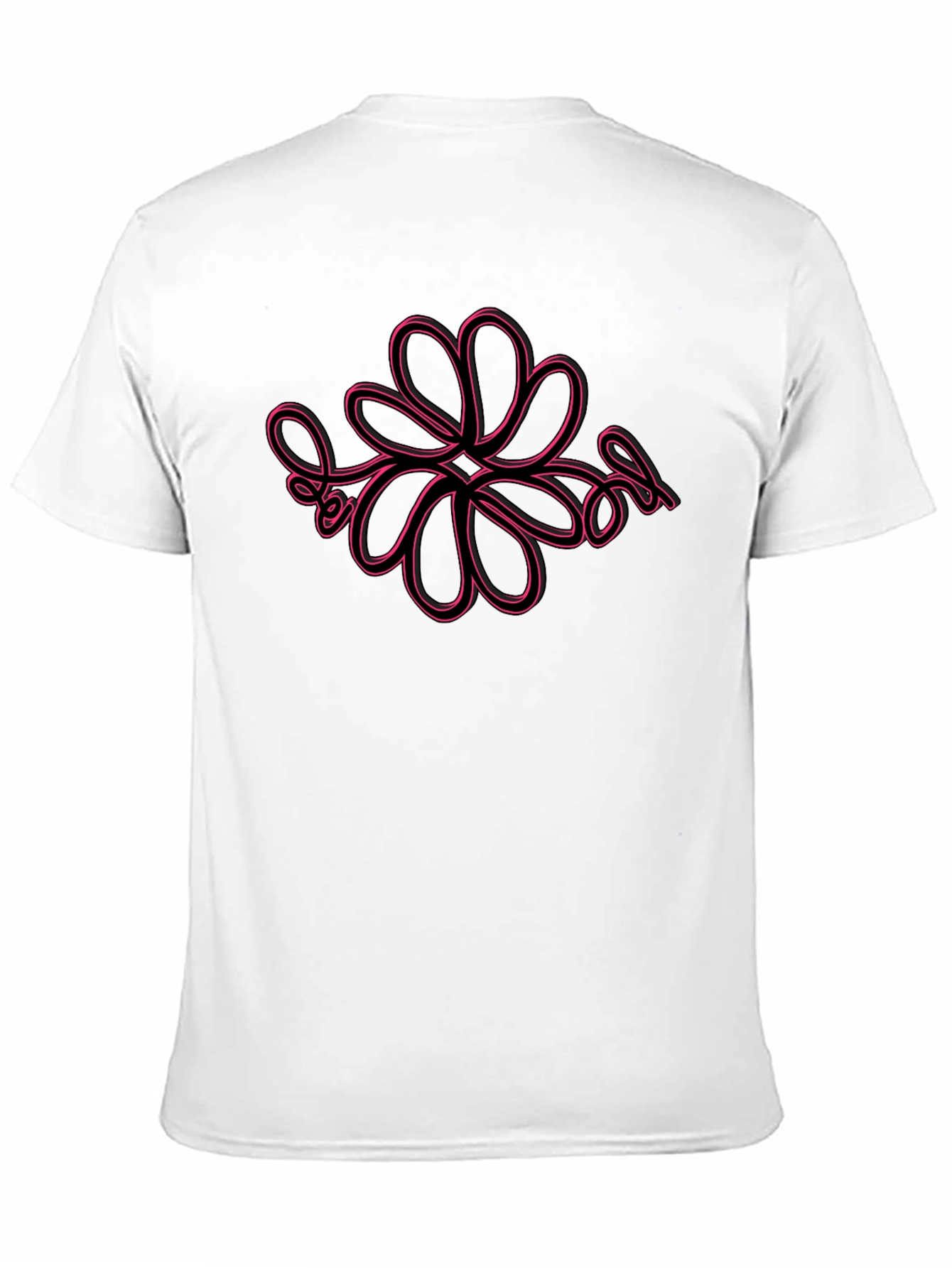 Black Trendy Black T-Shirt with Bold Floral Graphic view 11