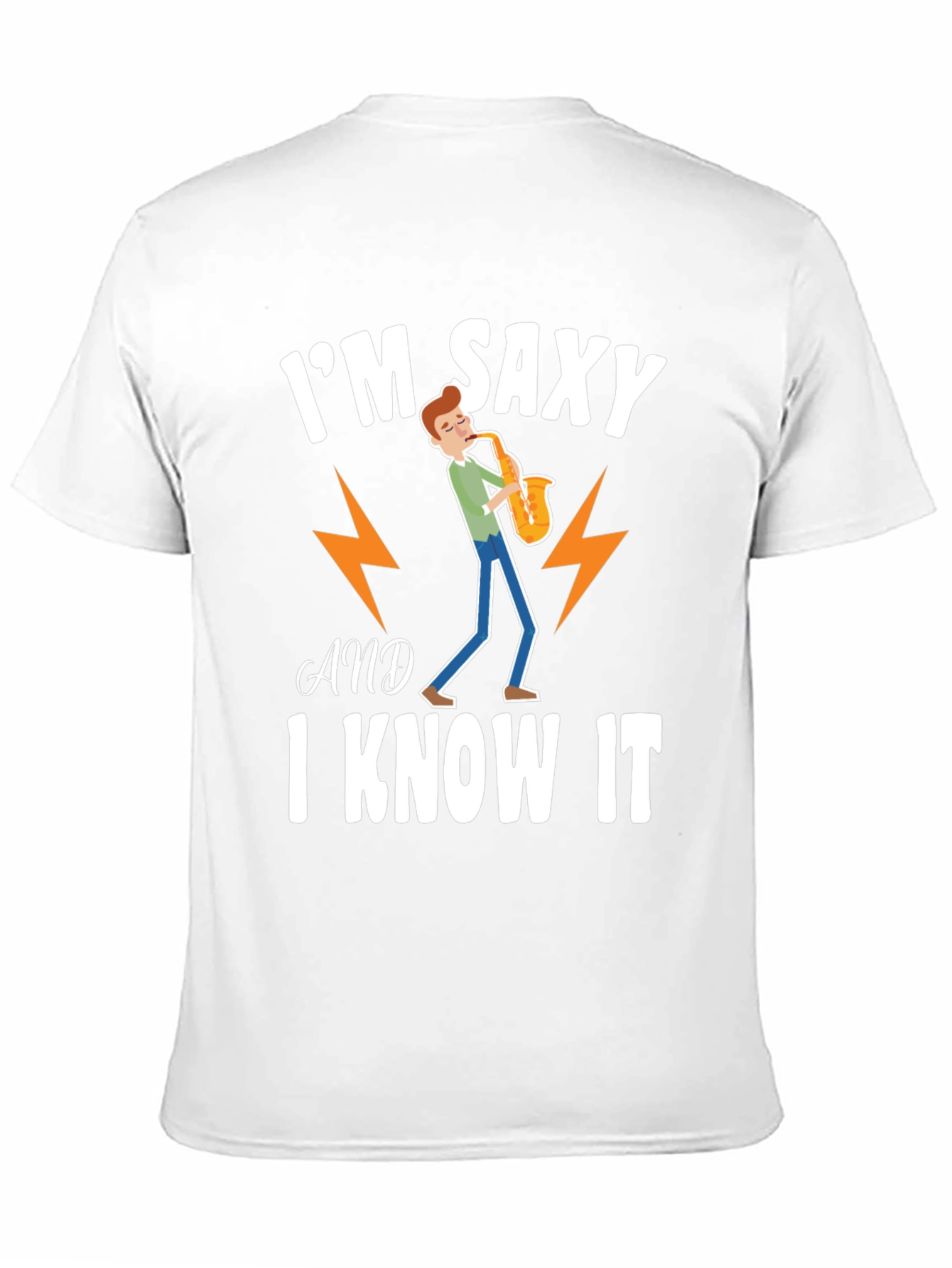 Black I'm Saxy and I Know It Graphic T-Shirt view 11