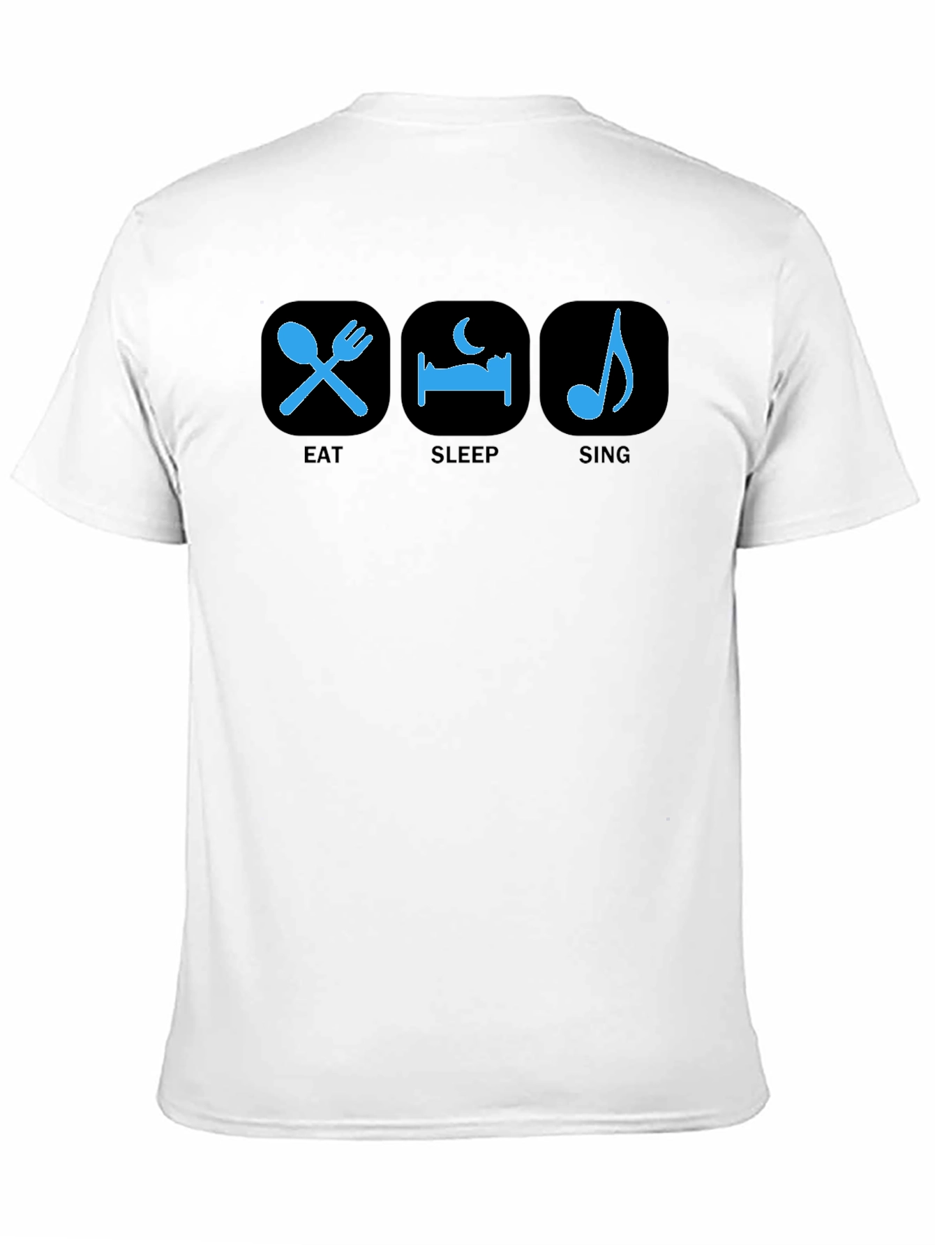 Black Eat Sleep Sing Graphic Tee - Black Cotton T-Shirt view 11