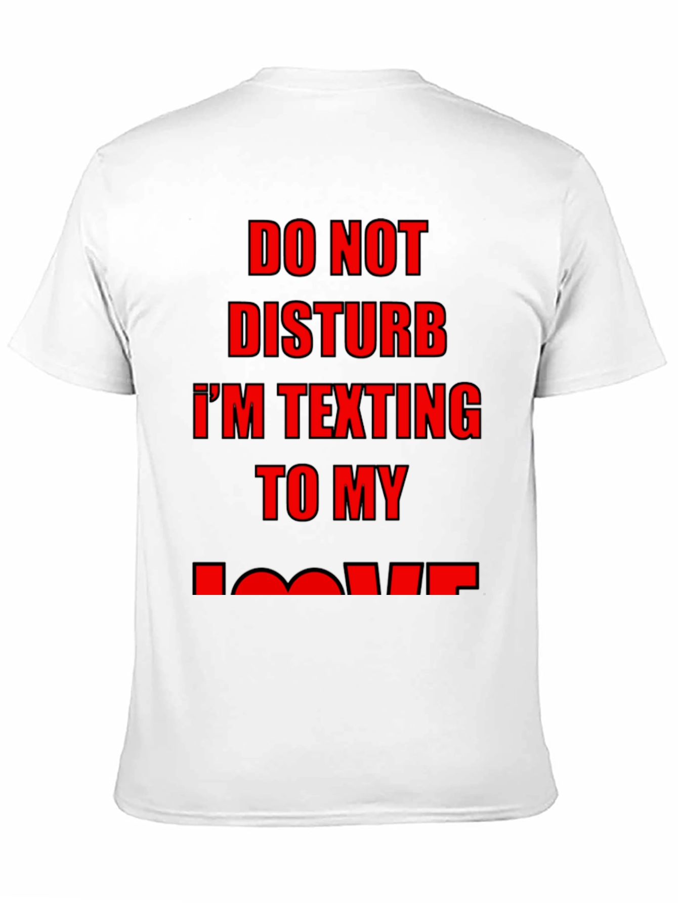 Black Do Not Disturb Texting T-Shirt view 11
