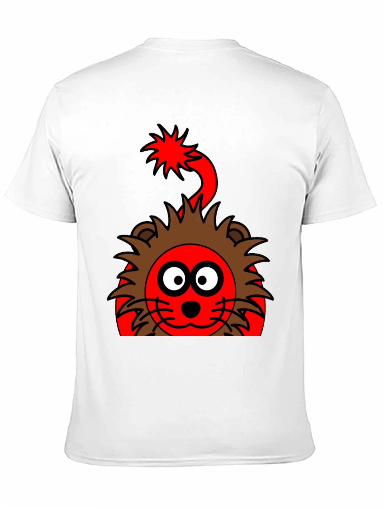Black Cartoon Lion Graphic Tee - Fun & Unique Design view 11