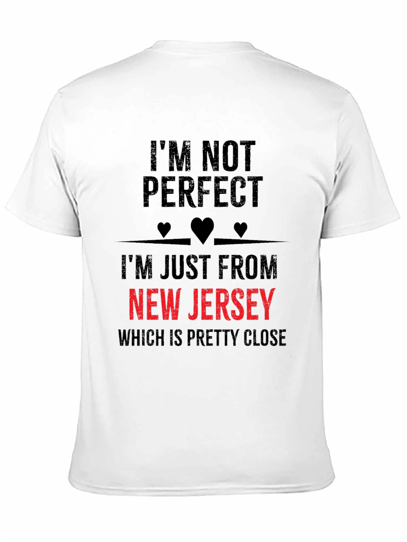 Black I'm Not Perfect New Jersey T-Shirt view 11