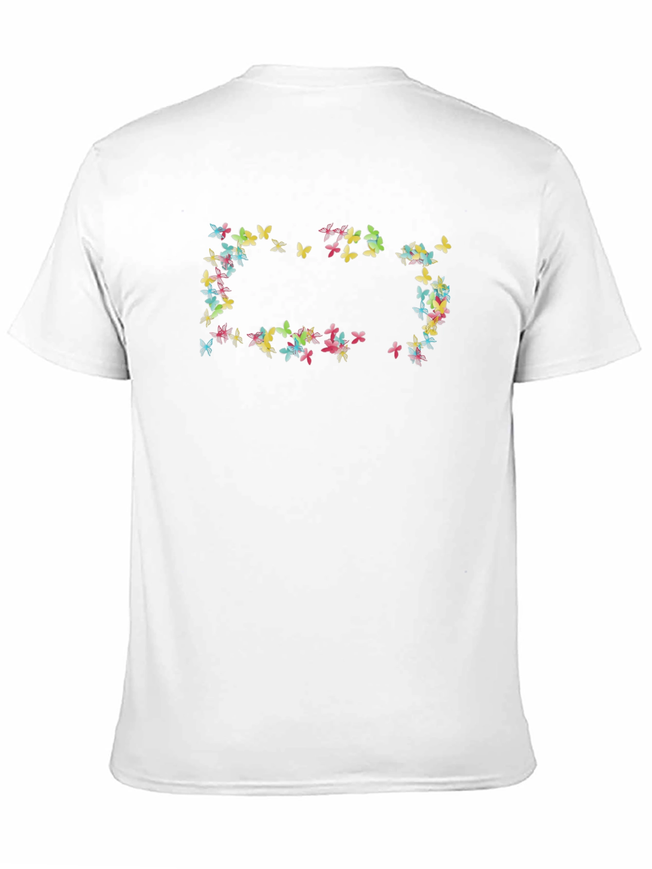 Black Butterfly Print Black T-Shirt view 11