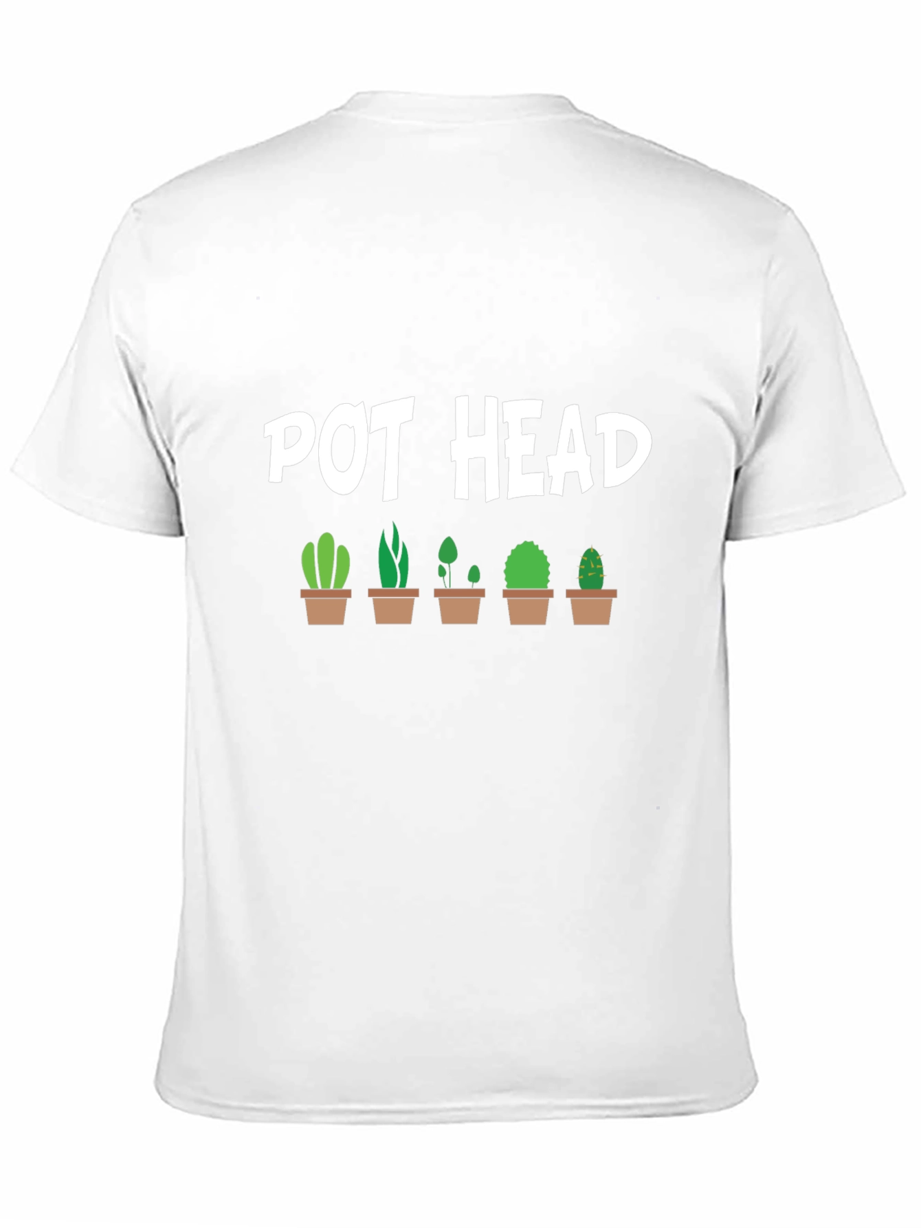Black Pot Head Cactus T-Shirt - Novelty Graphic Tee view 11