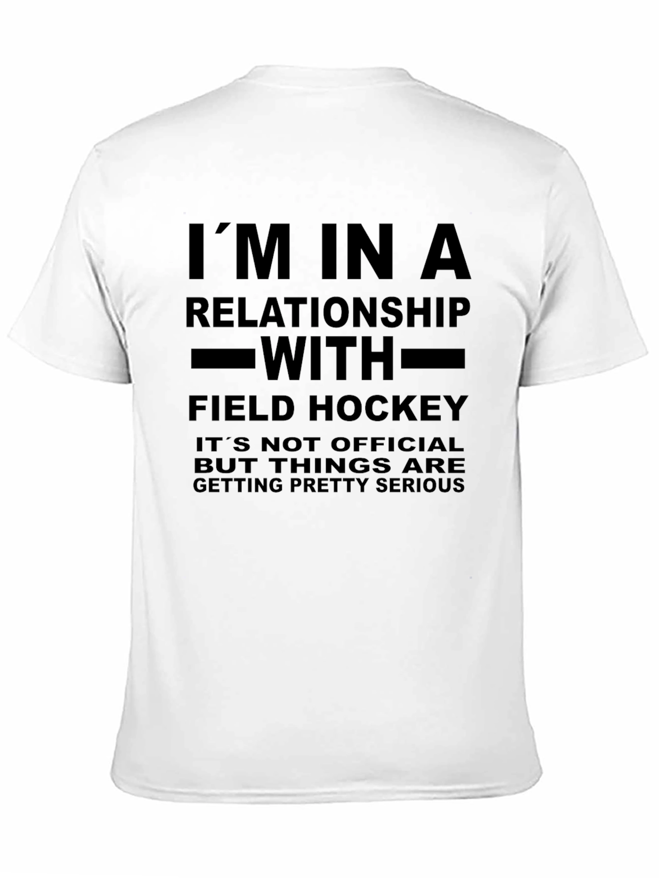 Black Field Hockey Relationship T-Shirt - Funny Sports Tee view 11