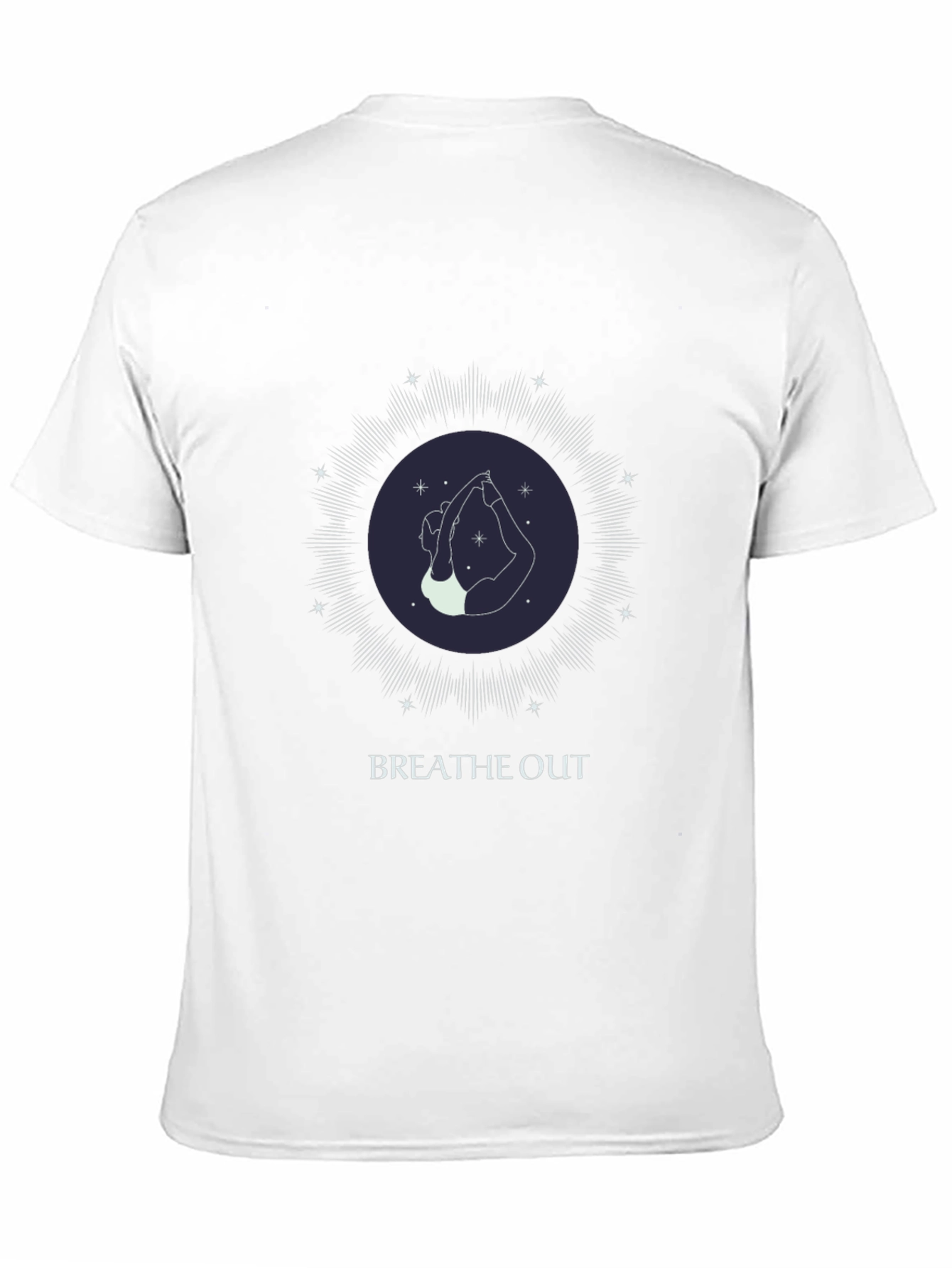 Black Breathe Out Yoga T-Shirt - Unisex Graphic Tee view 11