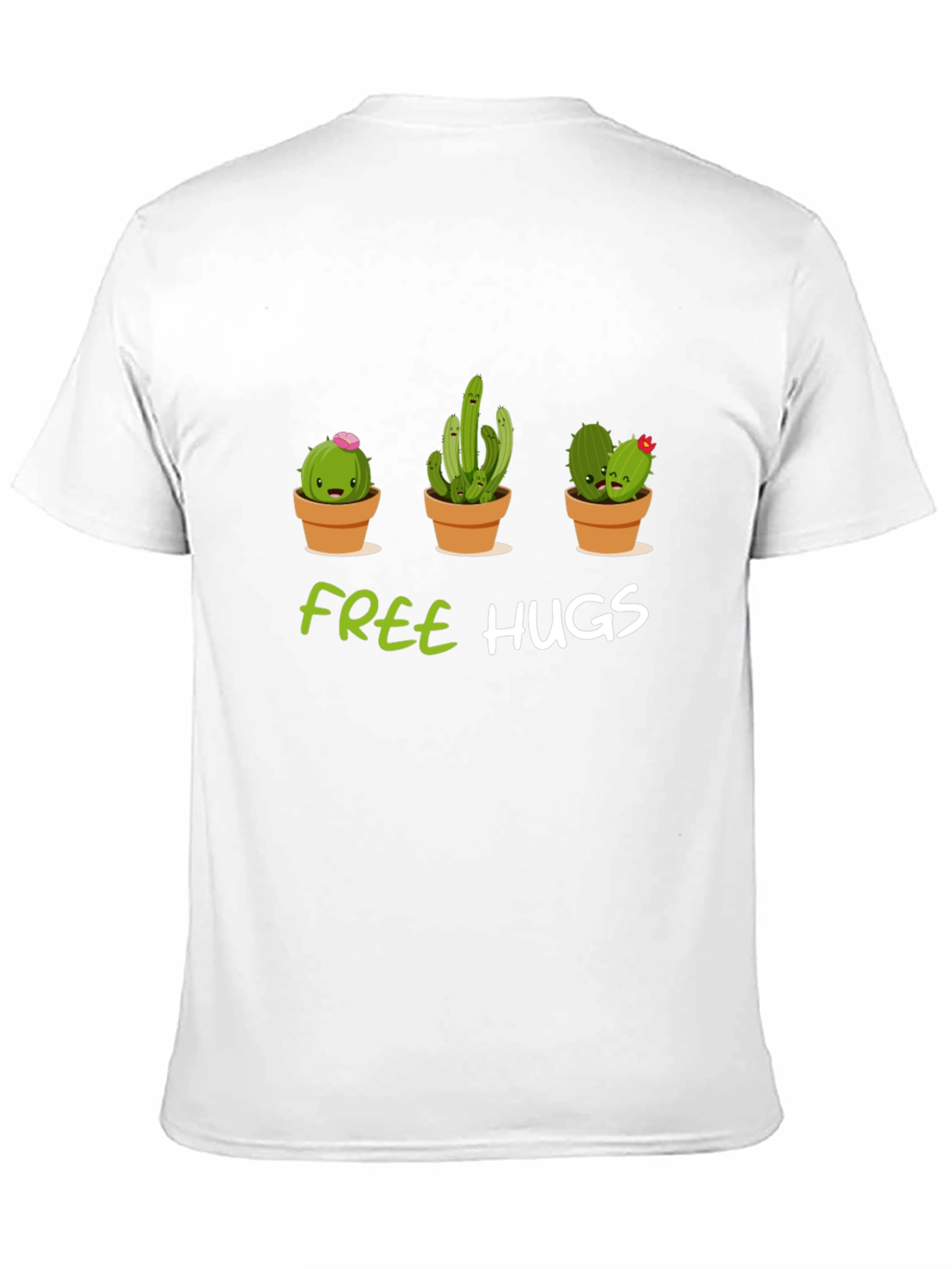 Black Cactus Free Hugs Graphic T-Shirt view 11