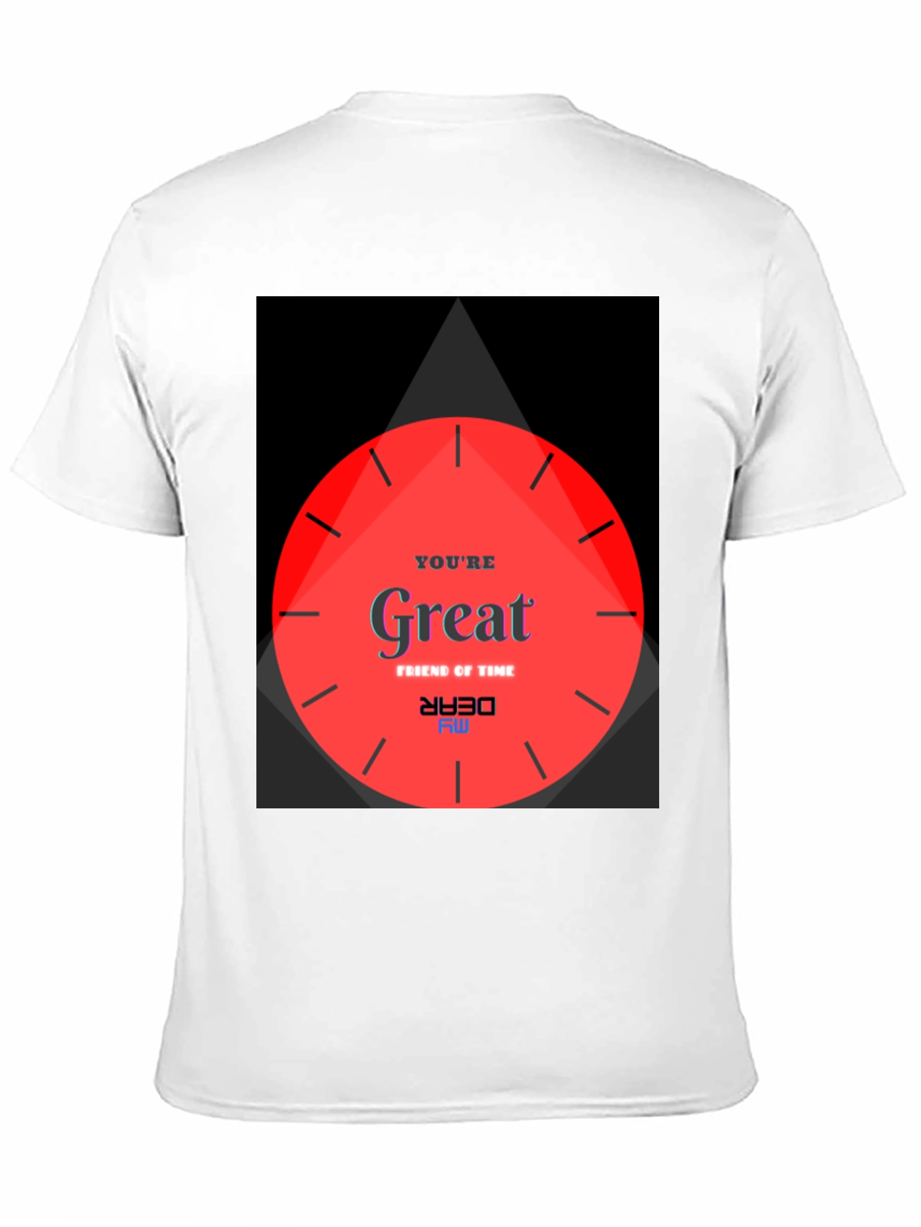 Black Unique Graphic Tee - Great Friend of Time Design view 11