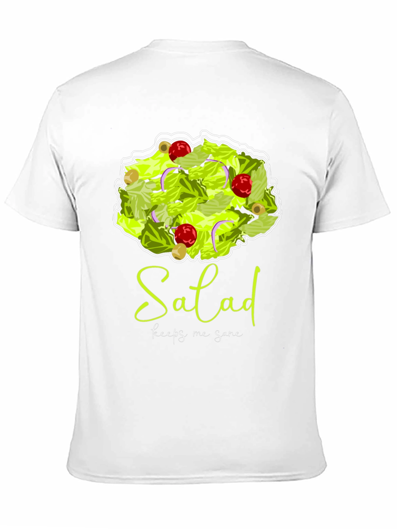 Black Salad Keeps Me Sane Graphic T-Shirt view 11