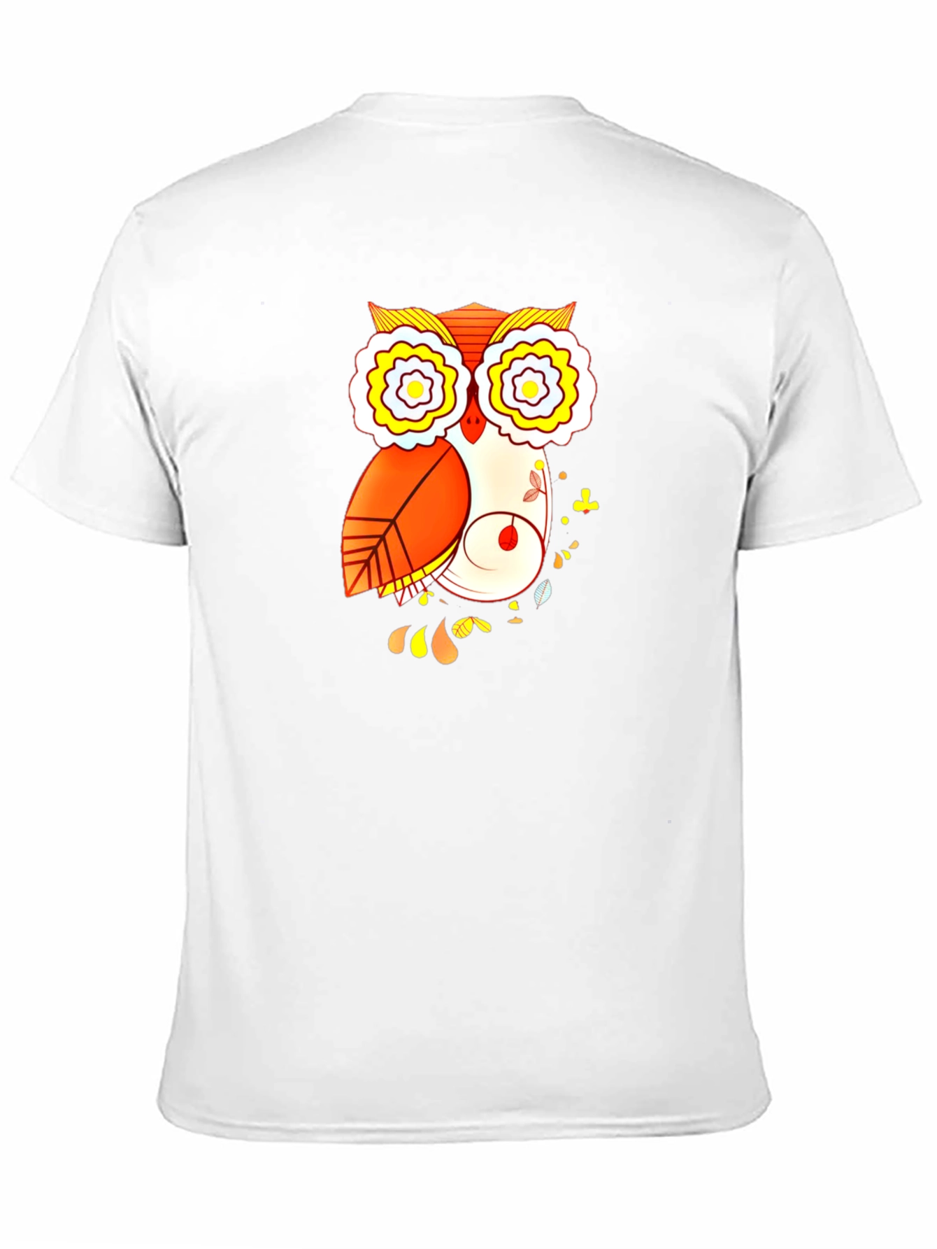 Black Owl Graphic Print Black T-Shirt view 11