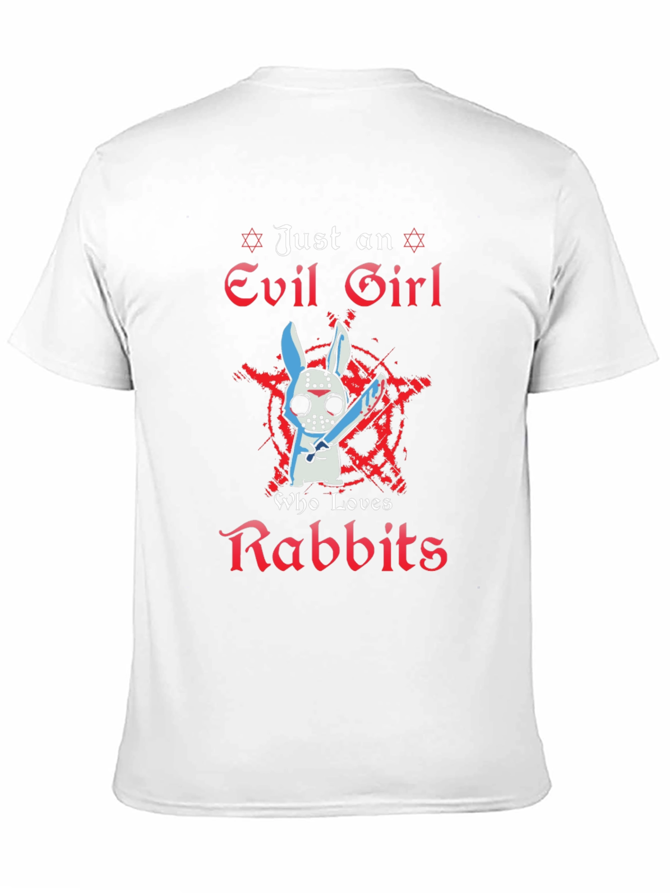 Black Evil Girl Rabbit T-Shirt view 11