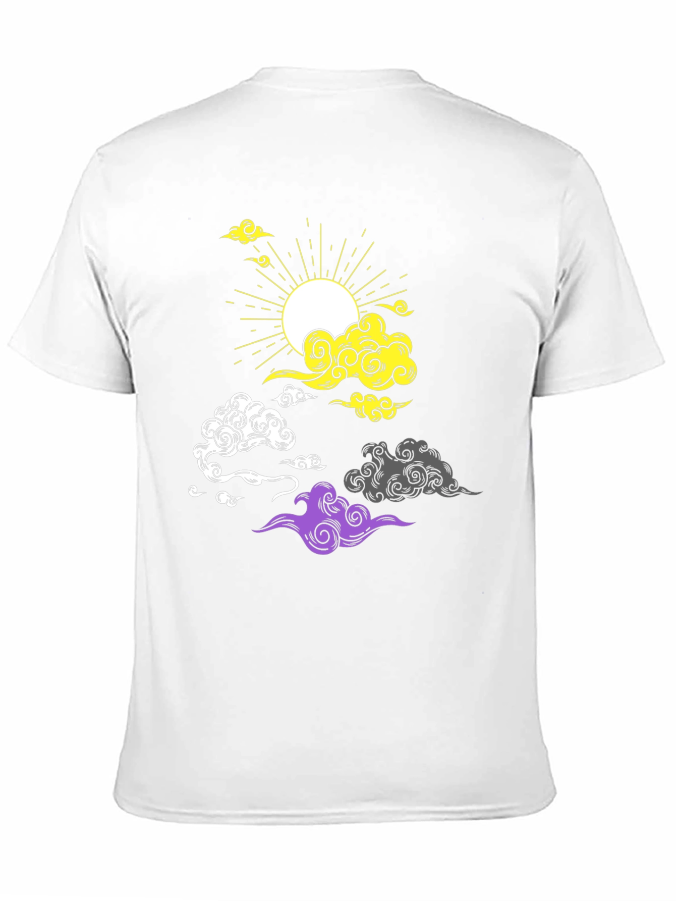 Black Nonbinary Pride Cloud T-Shirt view 11