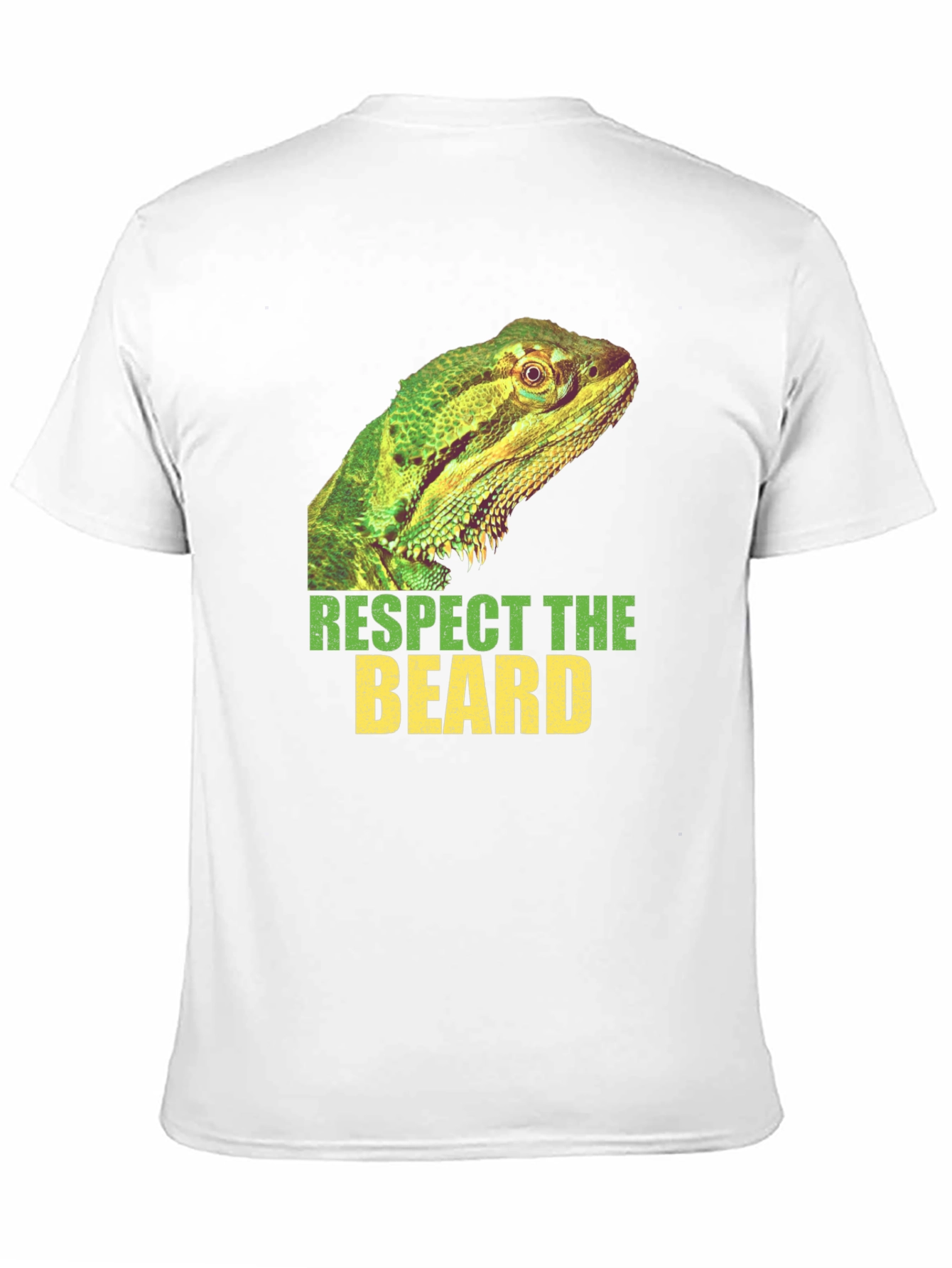 Black Respect The Beard Lizard Graphic T-Shirt view 11