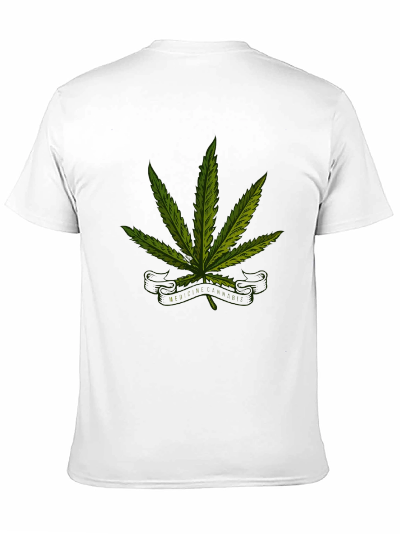 Black Cannabis Medicine Graphic Black T-Shirt view 11