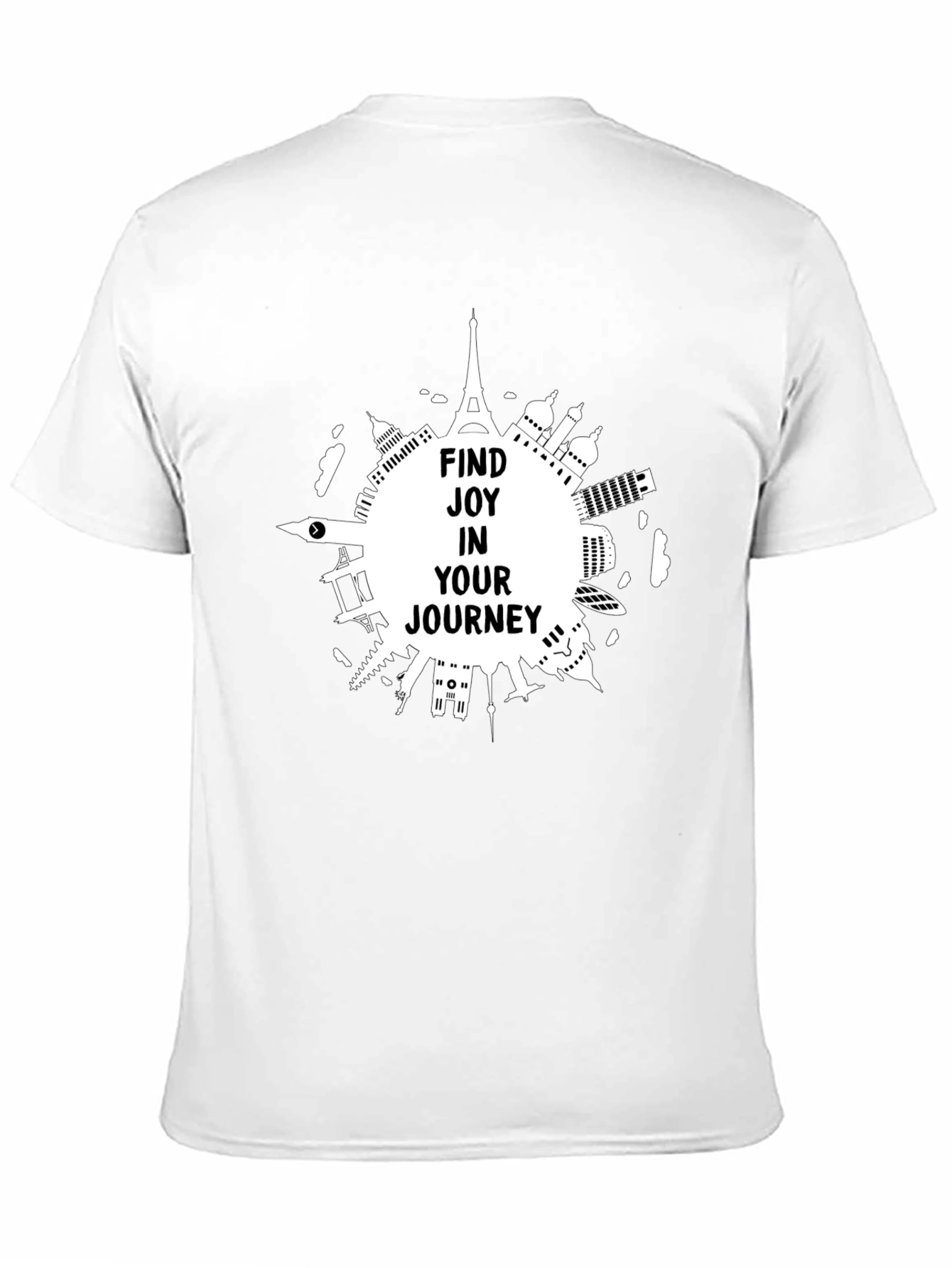 Black Travel Inspired Graphic Tee - Find Joy In Your Journey view 11