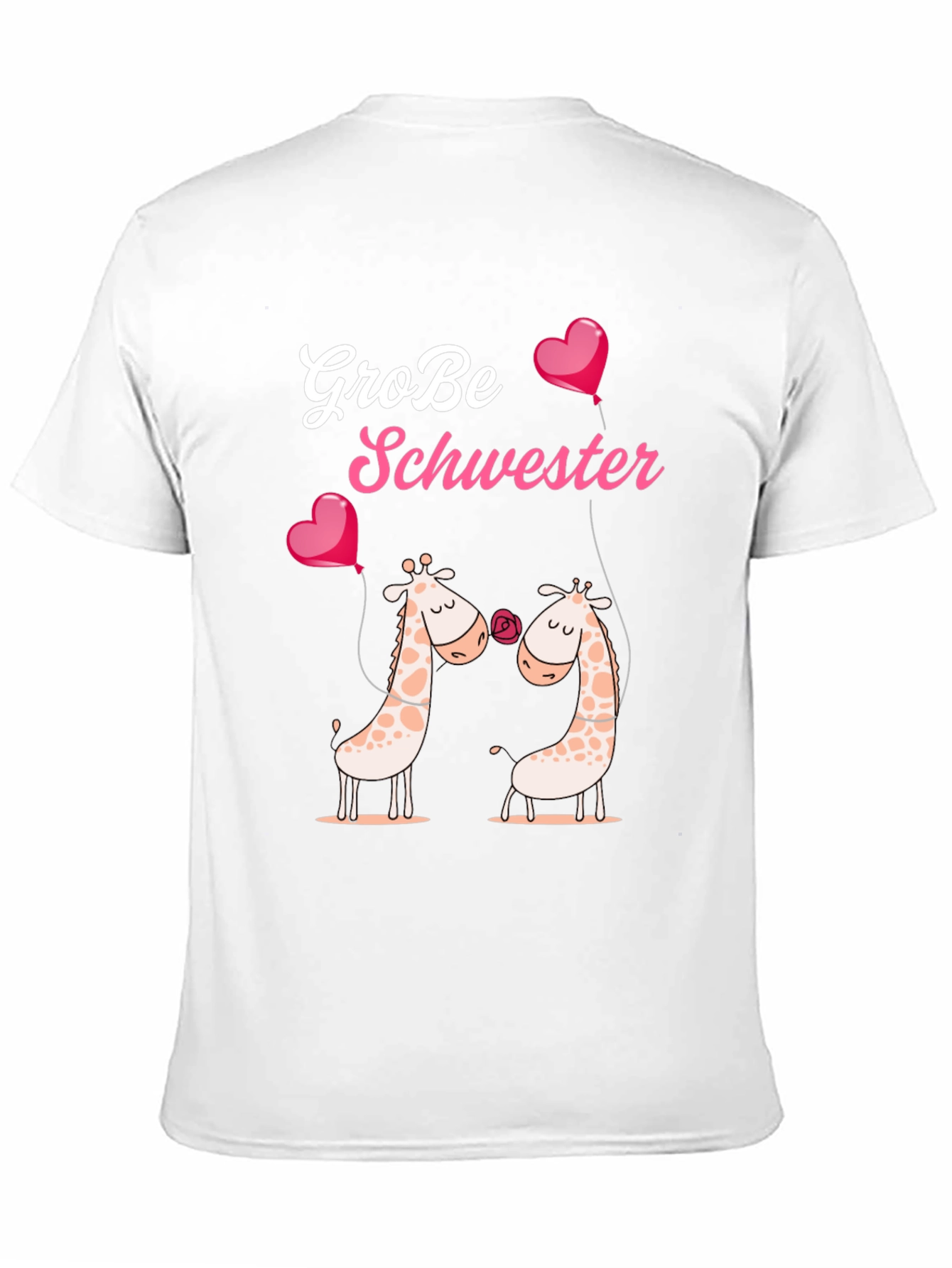 Black Große Schwester Giraffe T-Shirt view 11