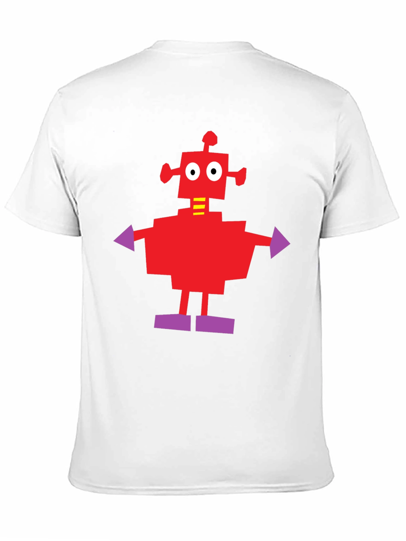 Black Geometric Robot Graphic Tee - Black Crew Neck view 11