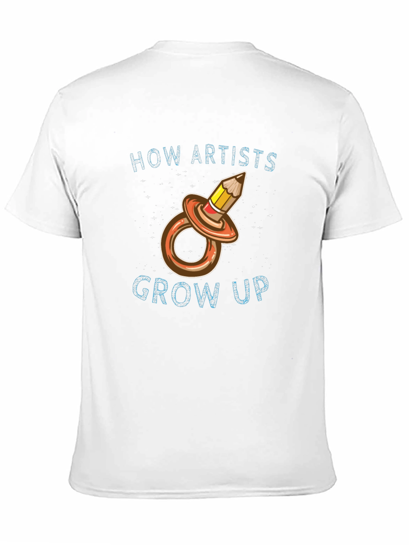 Black Artist Humor T-Shirt - How Artists Grow Up Pencil Pacifier view 11