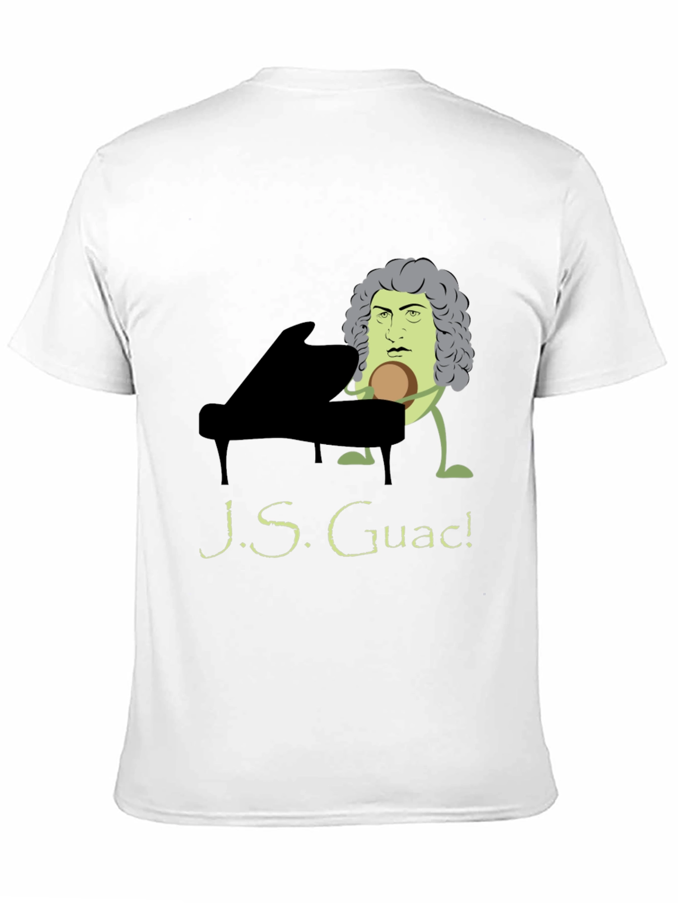 Black J.S. Guac! Funny Music T-Shirt - Black view 11