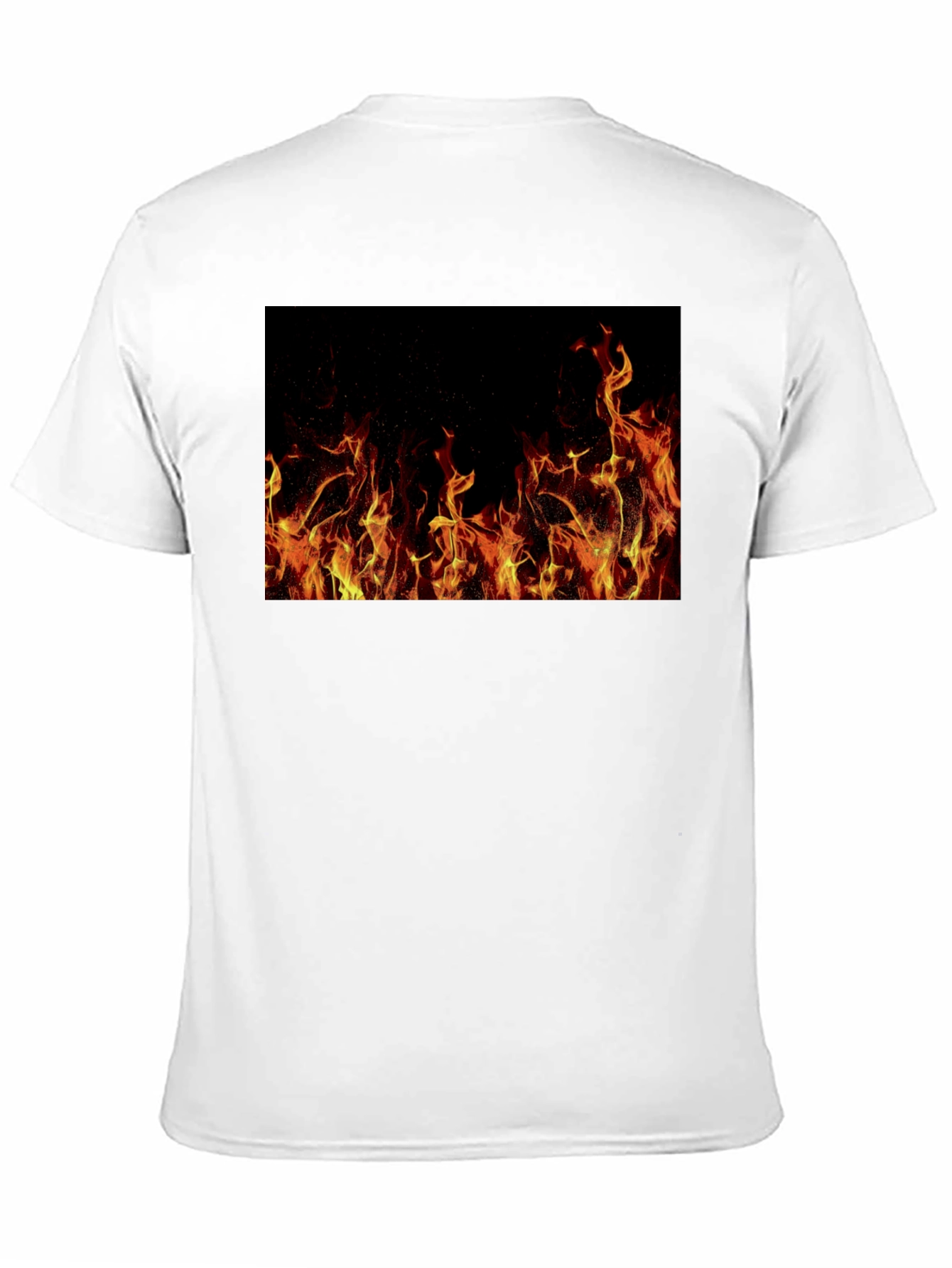 Black Inferno T-Shirt: Bold Fire Design view 11
