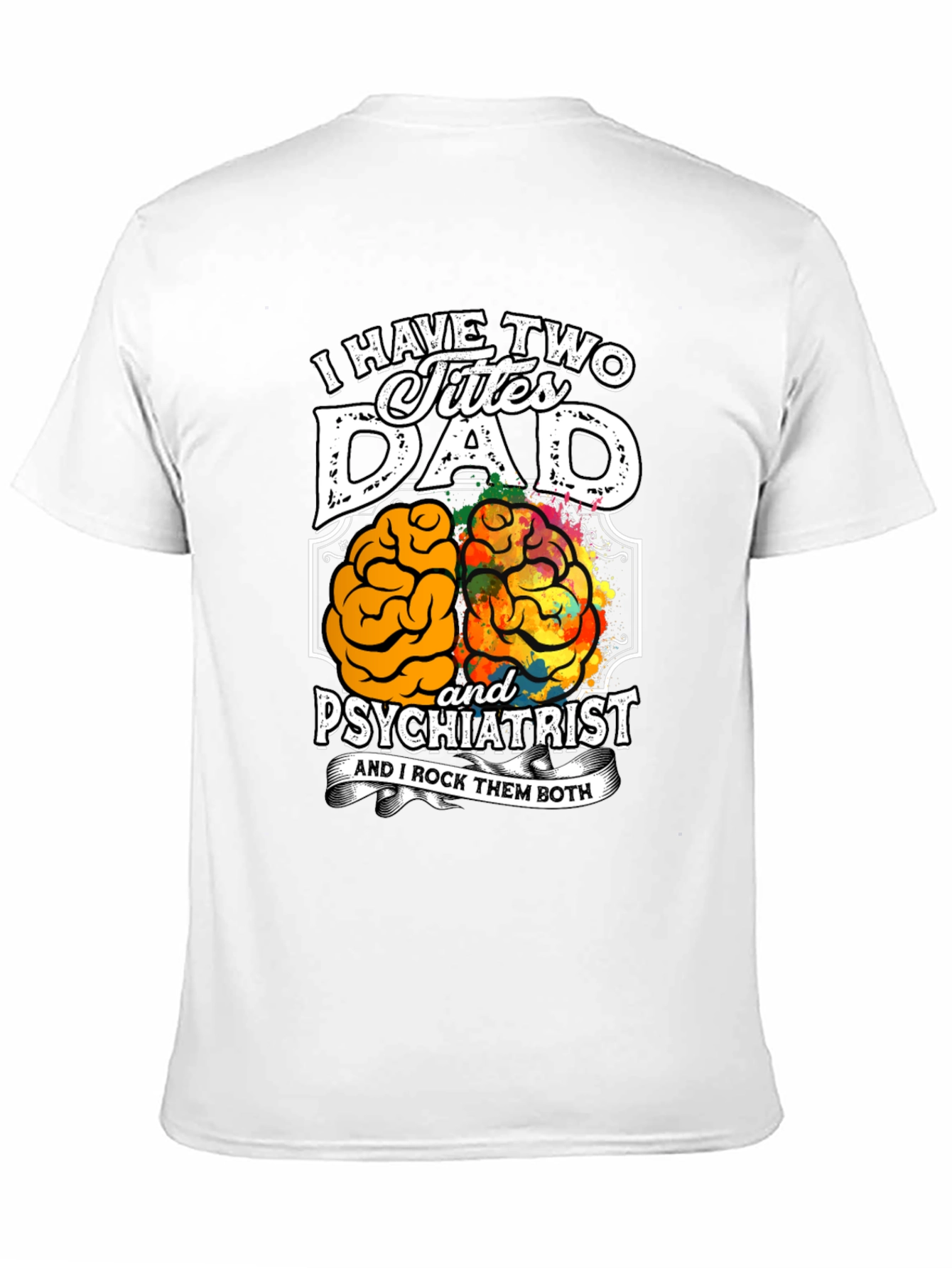 Black Dad Psychiatrist Graphic T-Shirt view 11