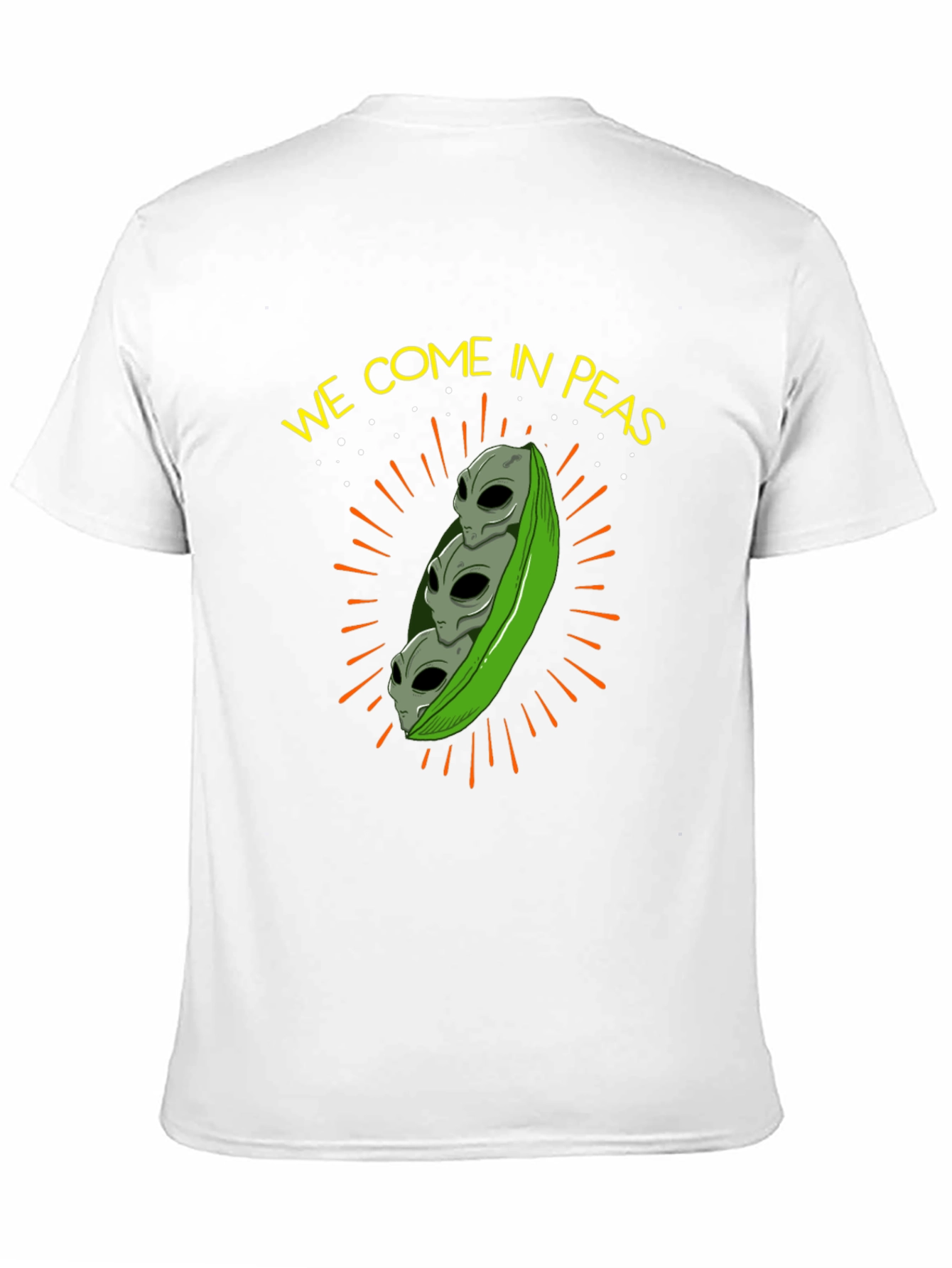 Black We Come In Peas Alien T-Shirt view 11