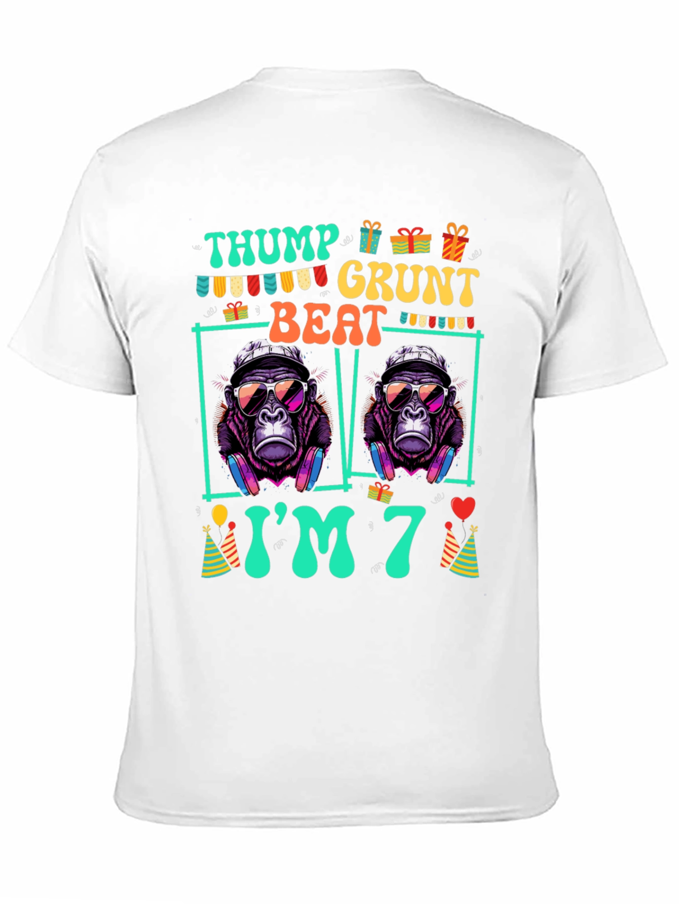 Black Thump Grunt Beat I'm 7 T-Shirt view 11