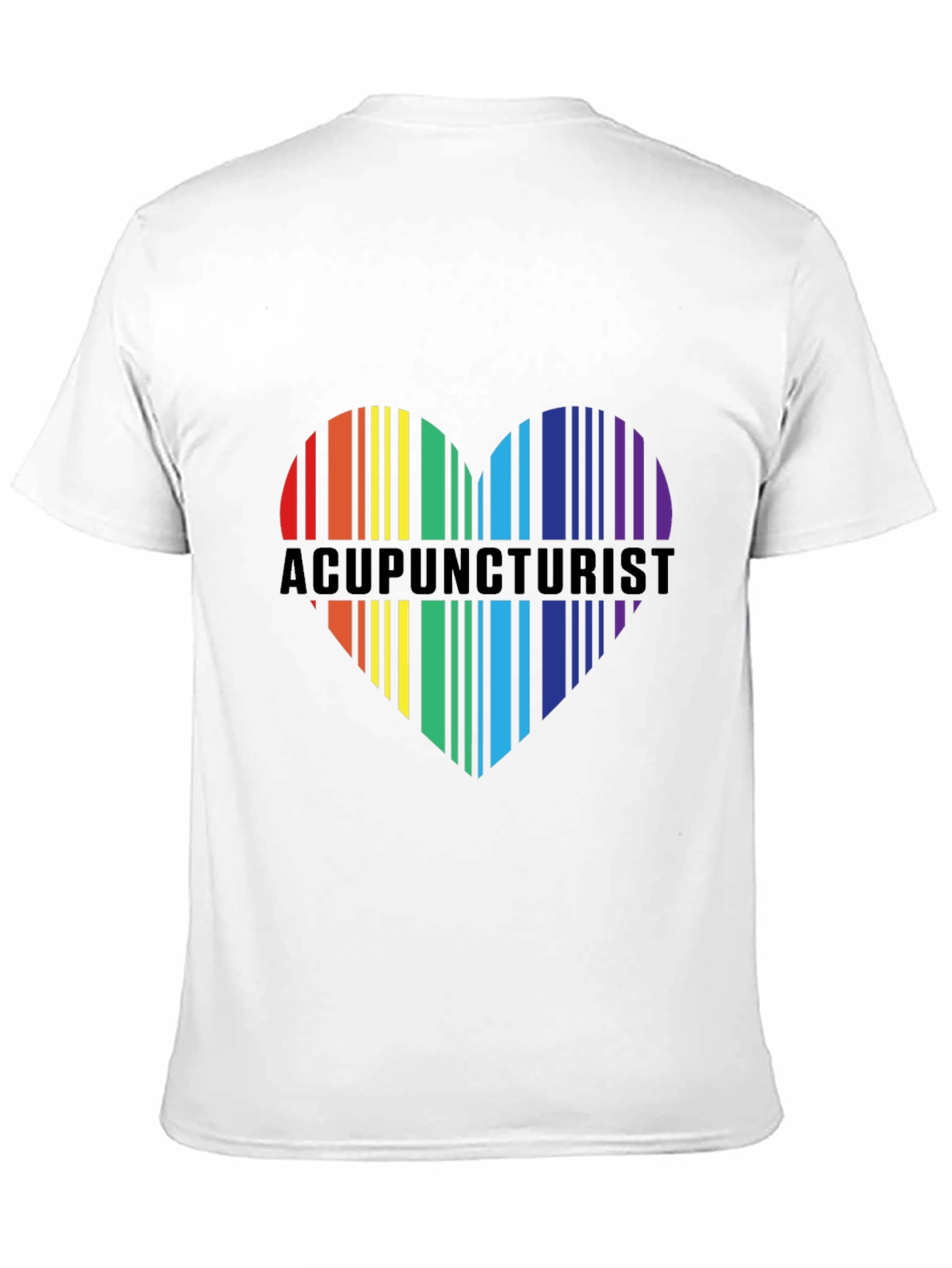 Black Acupuncturist Rainbow Heart T-Shirt view 11