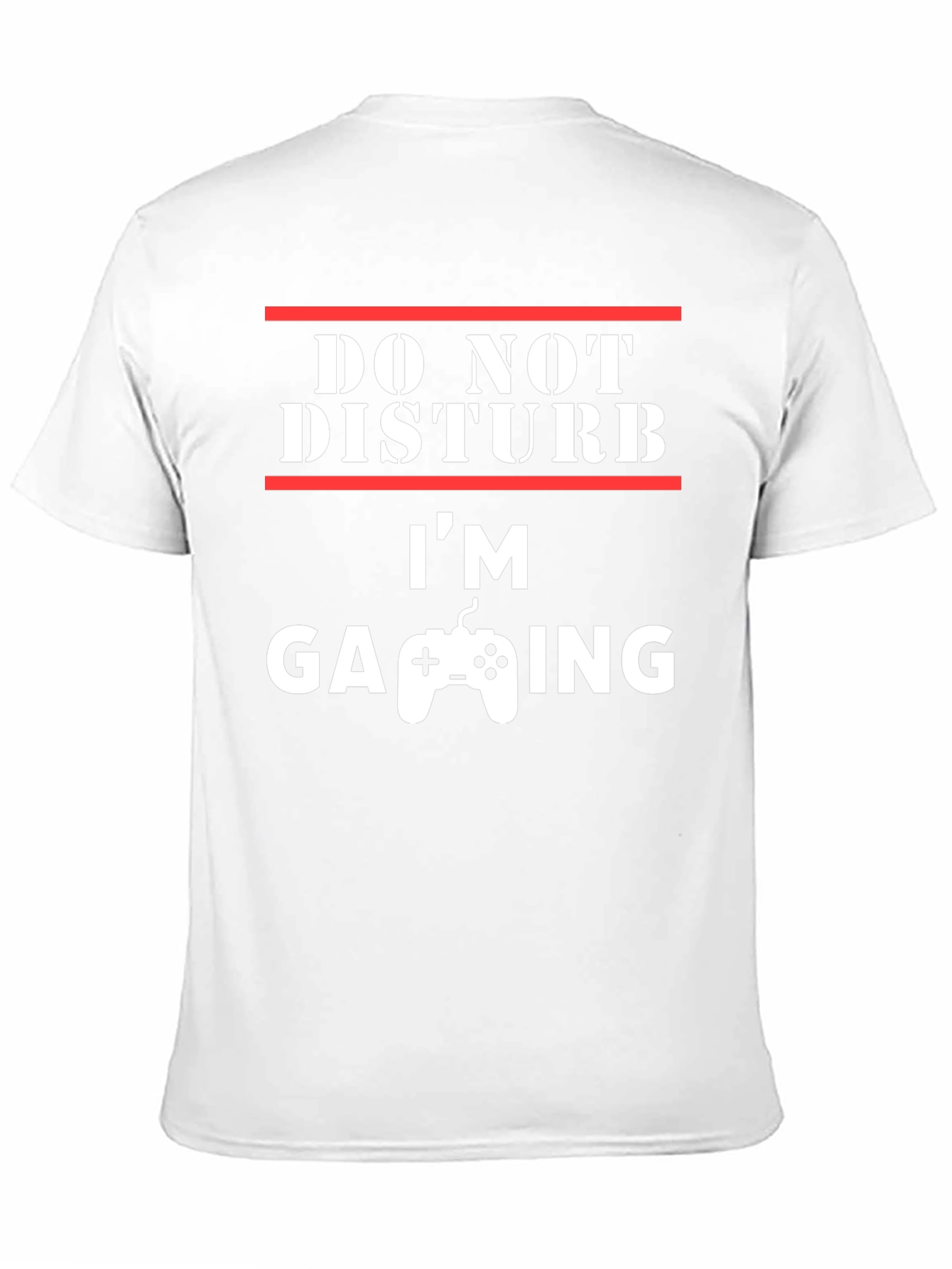 Black Do Not Disturb I'm Gaming T-Shirt view 11