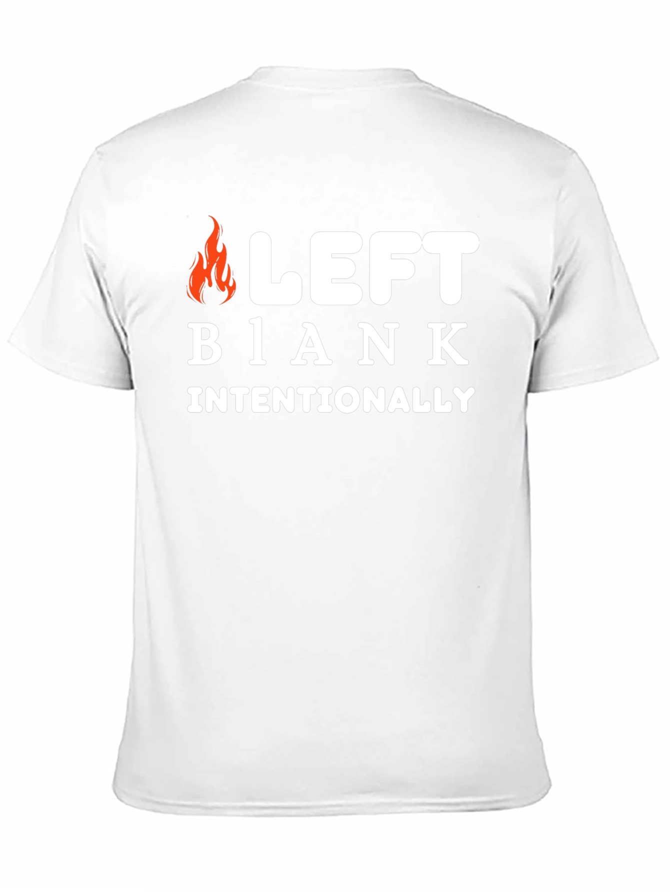 Black Funny Left Blank Intentionally Graphic T-Shirt view 11