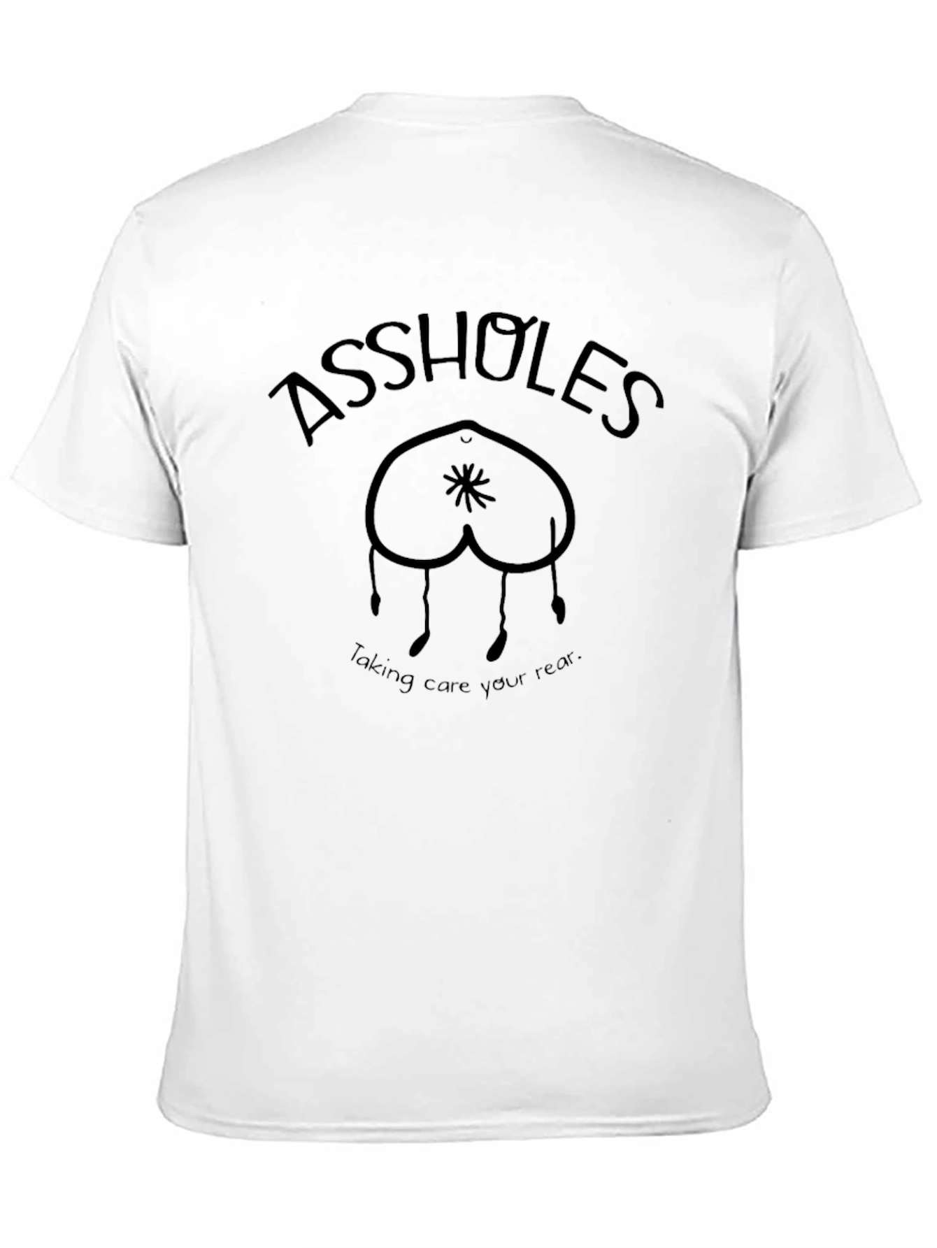 Black "Assholes" Graphic Tee - Humor & Comfort view 11