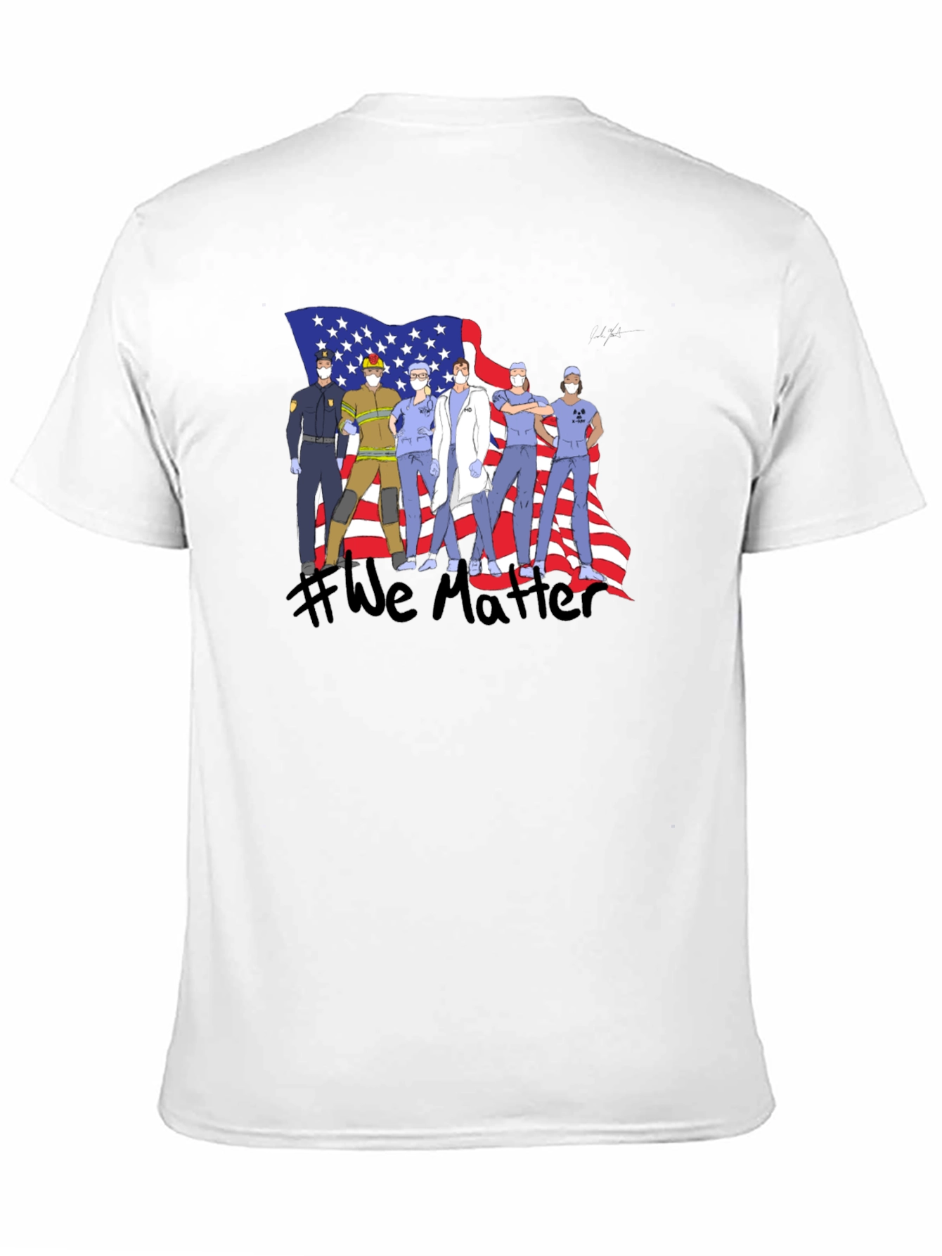 Black Essential Workers Graphic Tee view 11