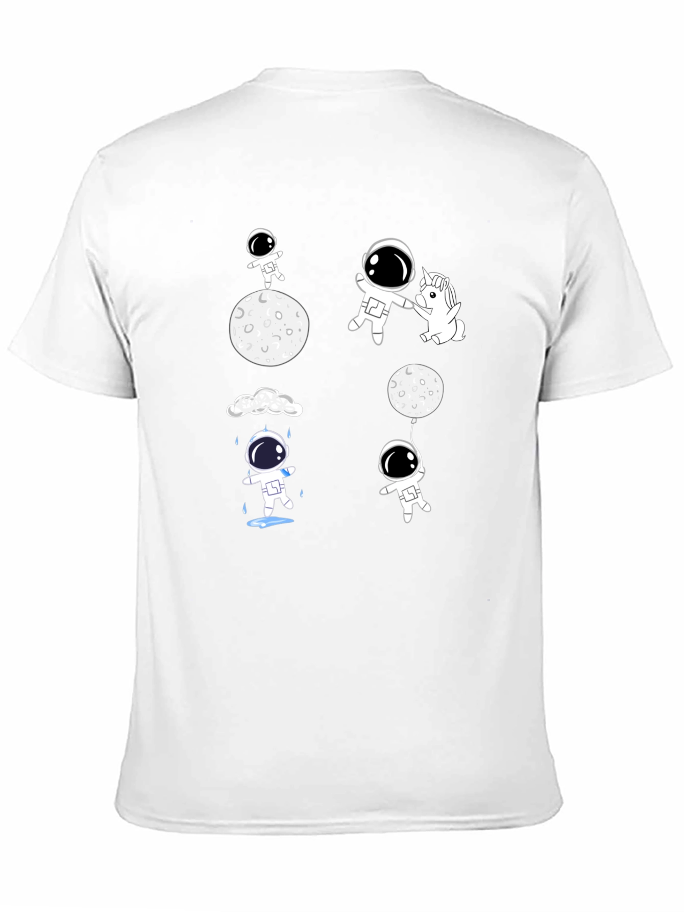 Black Astronaut & Unicorn Graphic Tee - Space Adventures view 11
