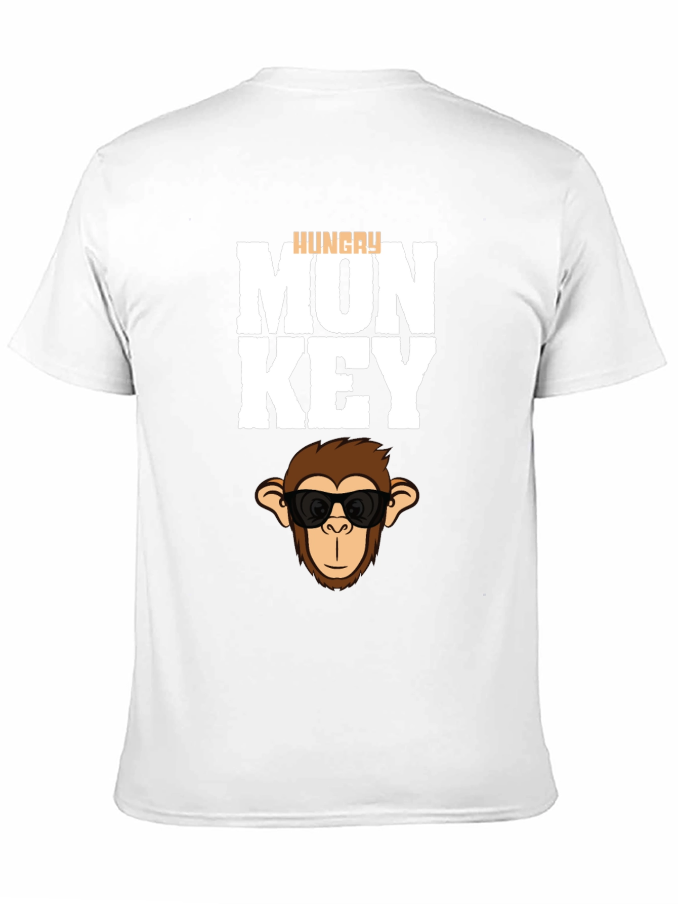Black Hungry Monkey Graphic T-Shirt - Cool Cartoon Ape Tee view 11