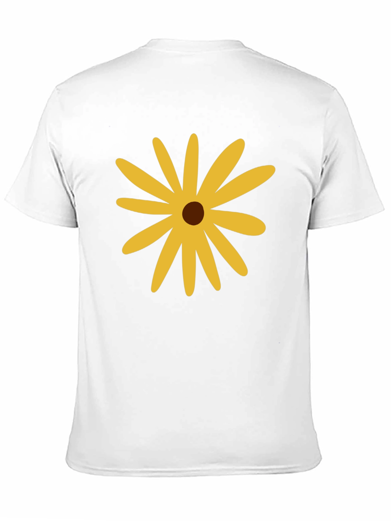 Black Black T-Shirt with Yellow Flower view 11