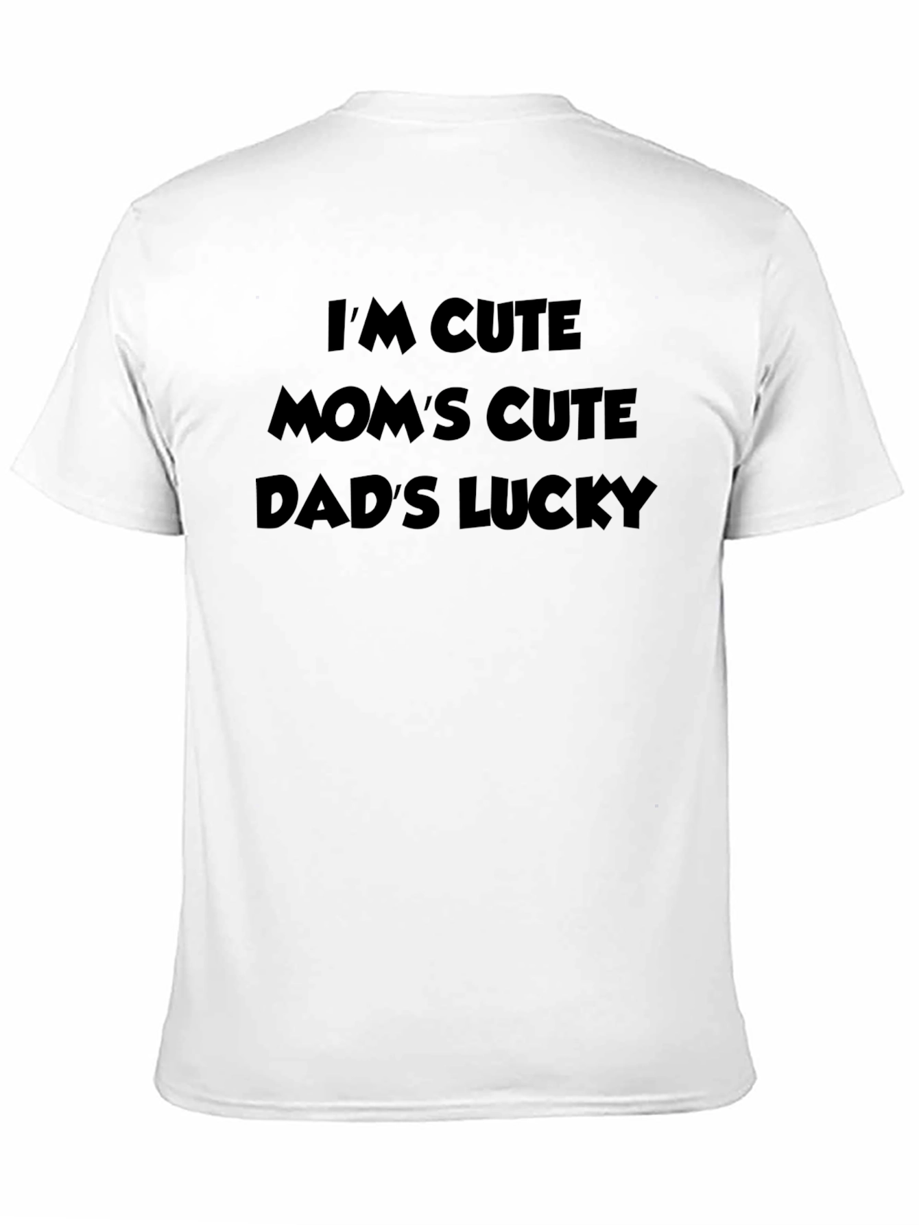 Black Cute Mom's Cute Dad's Lucky Black T-Shirt view 11