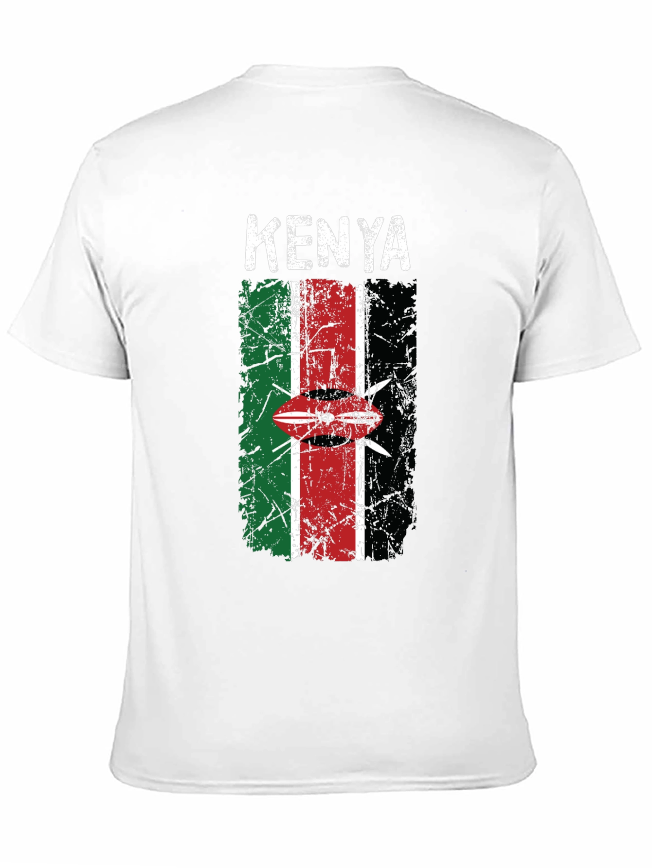 Kenya Flag T-Shirt - Distressed Graphic Tee - 11