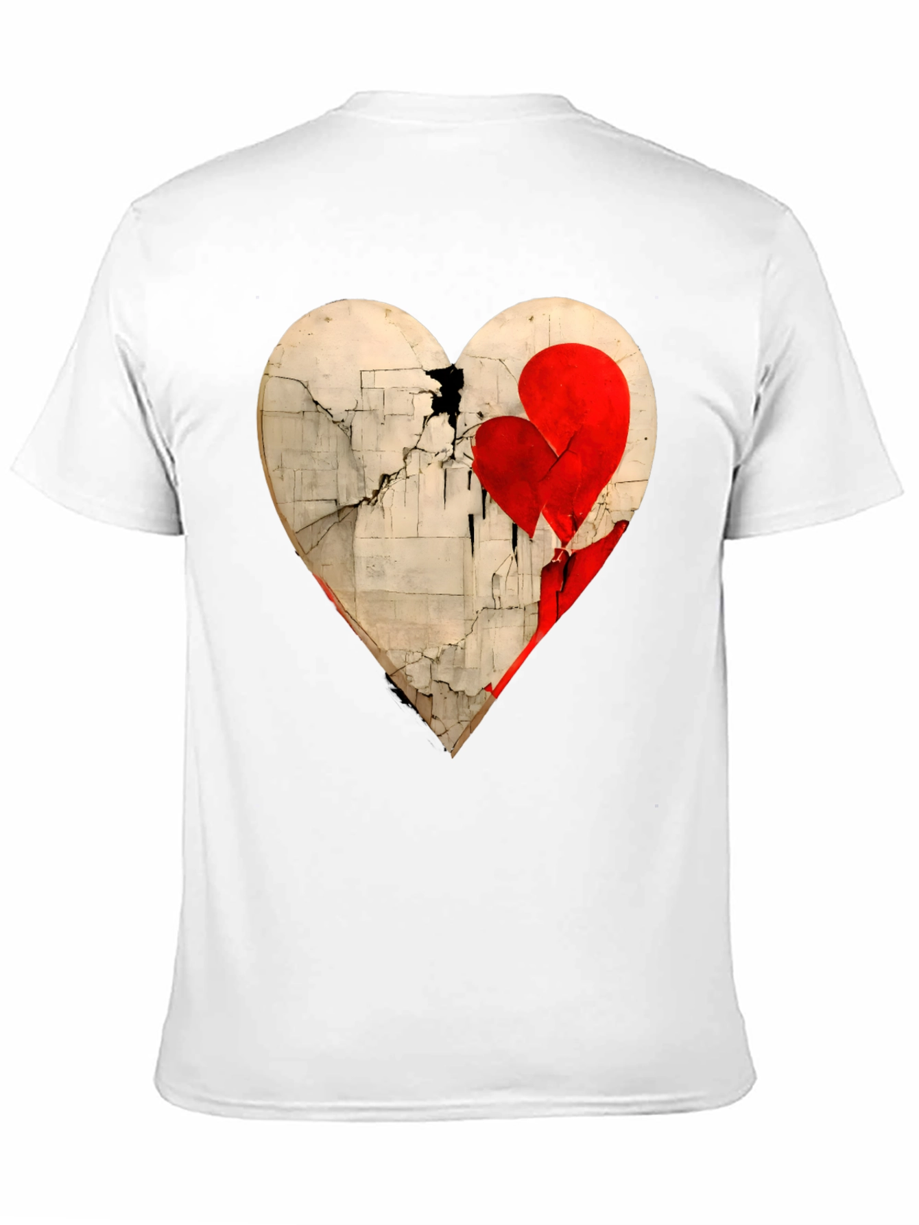 Black Heart Graphic Tee - Artistic Valentine's Day Shirt view 11