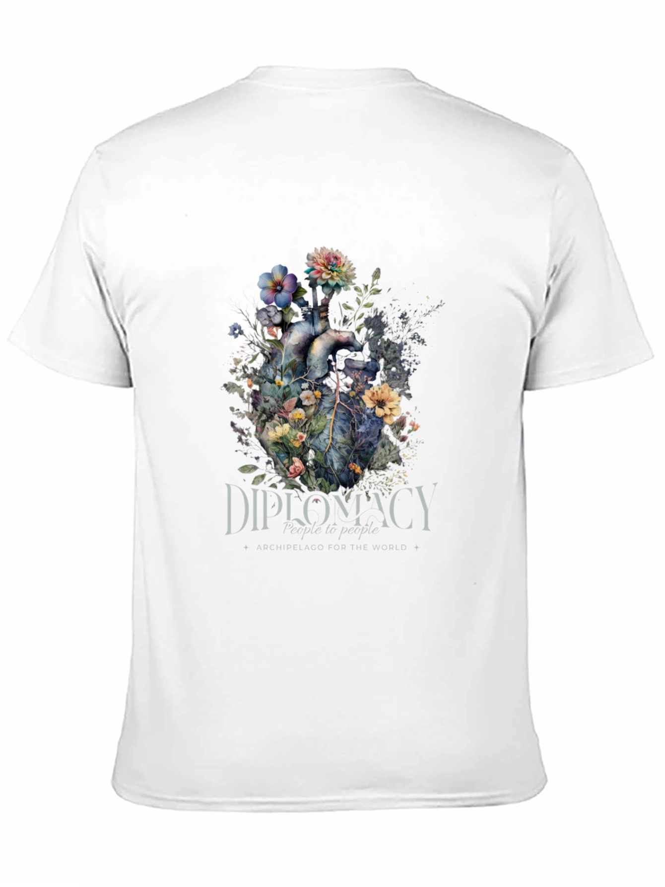 Black Floral Heart Diplomacy T-Shirt view 11