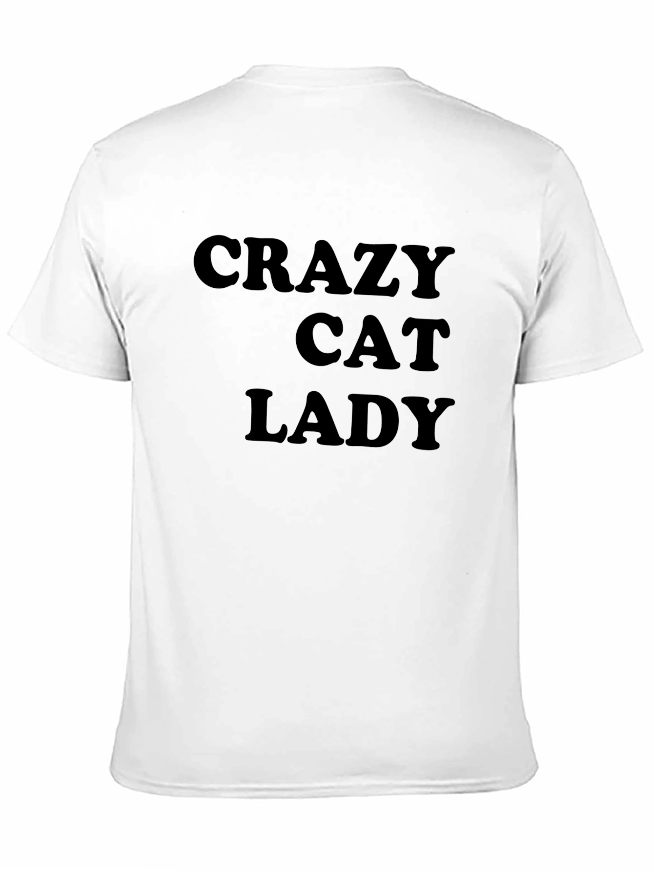 Black Crazy Cat Lady T-Shirt - Unisex Casual Tee view 11
