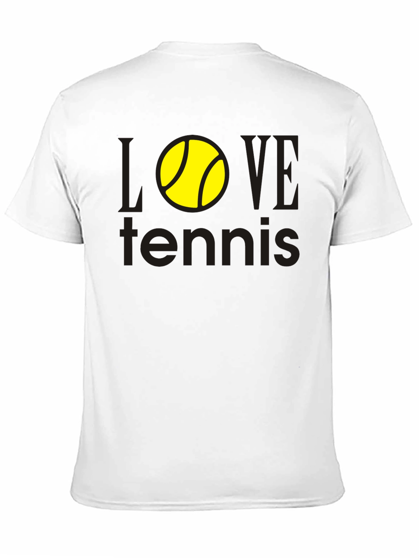 Black Love Tennis Graphic Tee - Black Cotton Shirt view 11