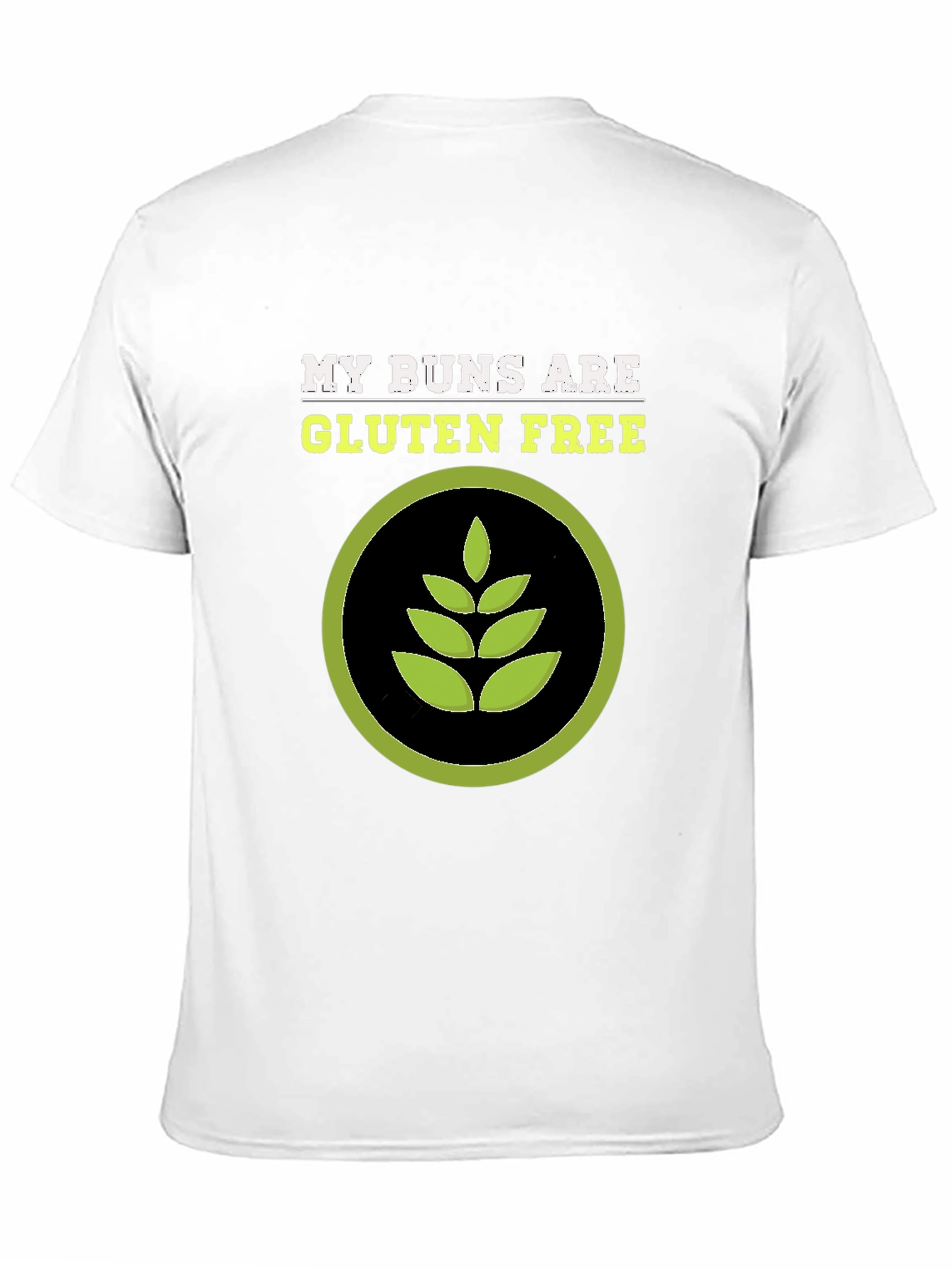 Black Gluten-Free Buns Graphic T-Shirt view 11