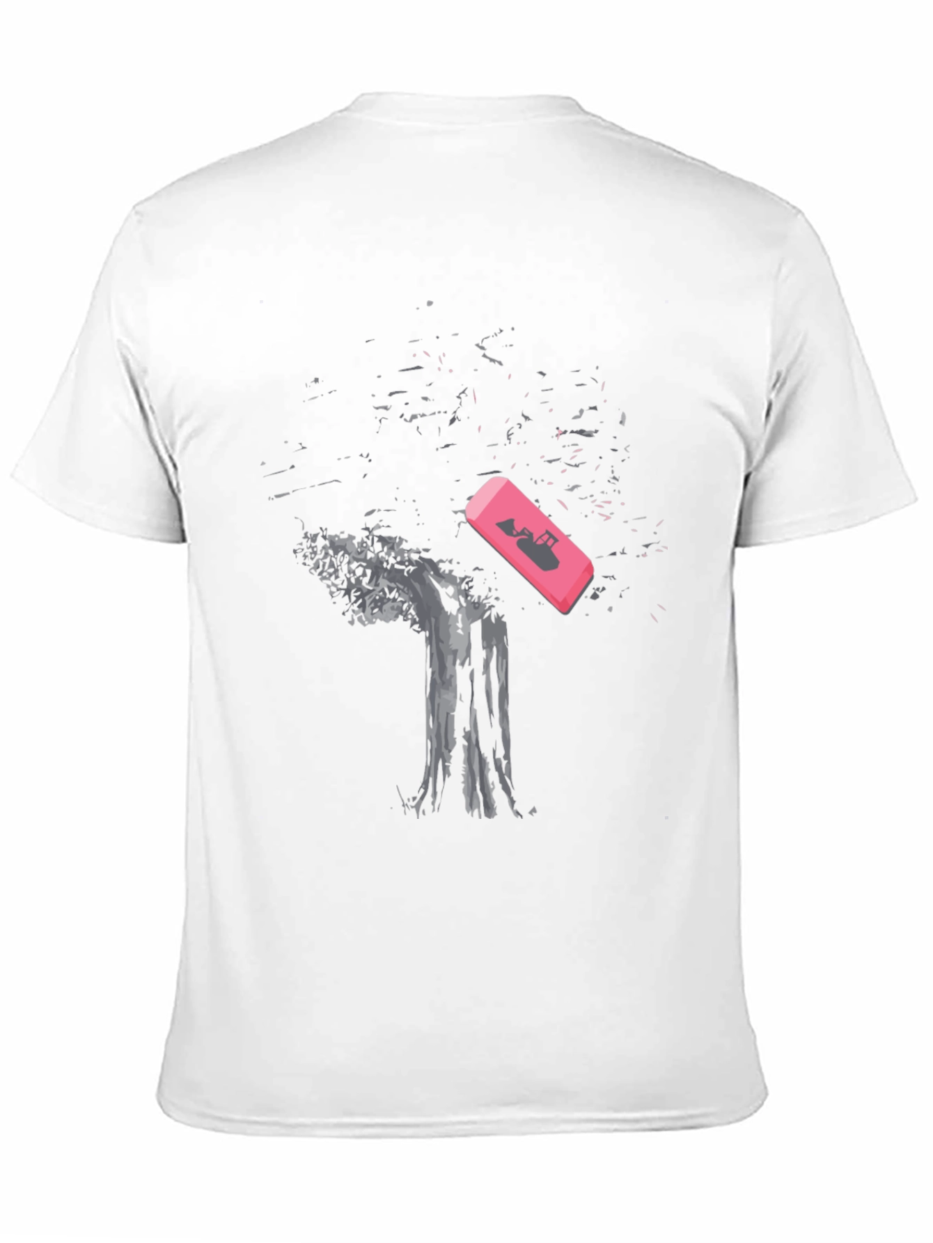 Black Eraser Tree Graphic Tee view 11